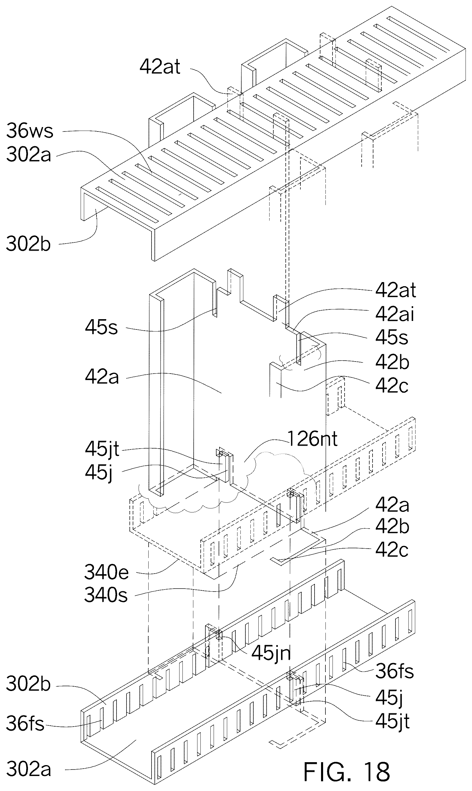 Patent US12320113 Figure 10 – Metal framing self-locking connectors