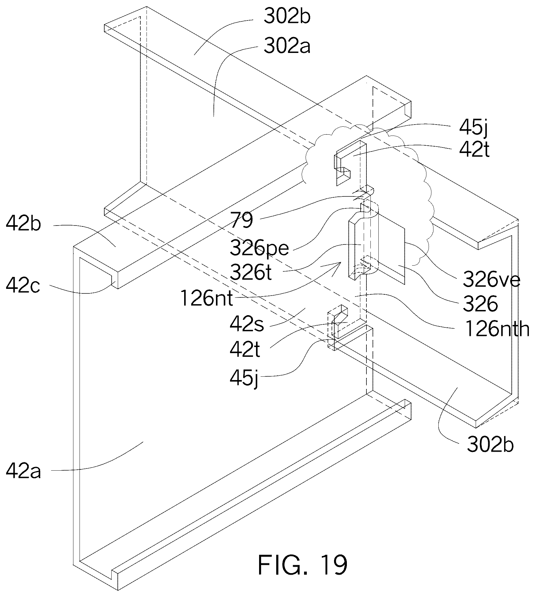 Patent US12320113 Figure 11 – Metal framing self-locking connectors