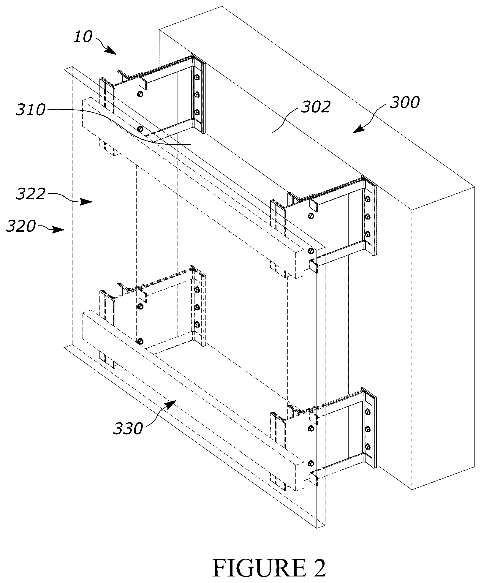 Patent US12320114 Figure 2 – Method of installing an adjustable support system for a building structure