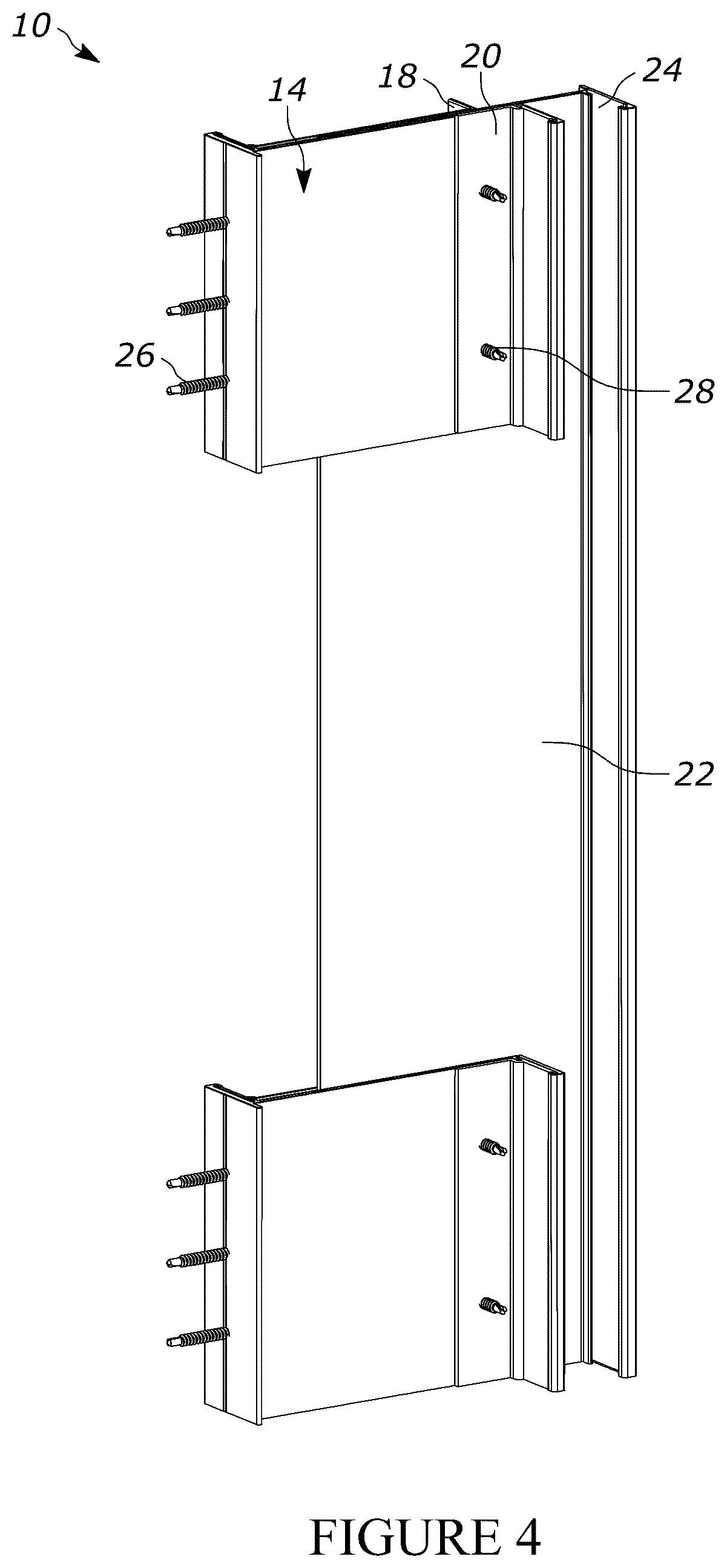 Patent US12320114 Figure 4 – Method of installing an adjustable support system for a building structure
