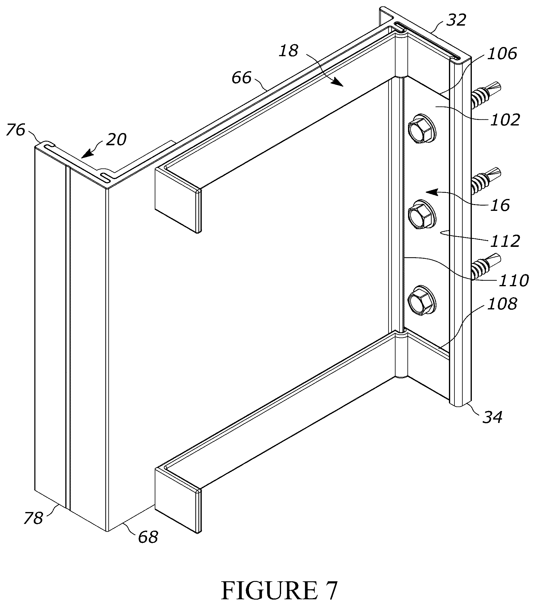 Patent US12320114 Figure 7 – Method of installing an adjustable support system for a building structure