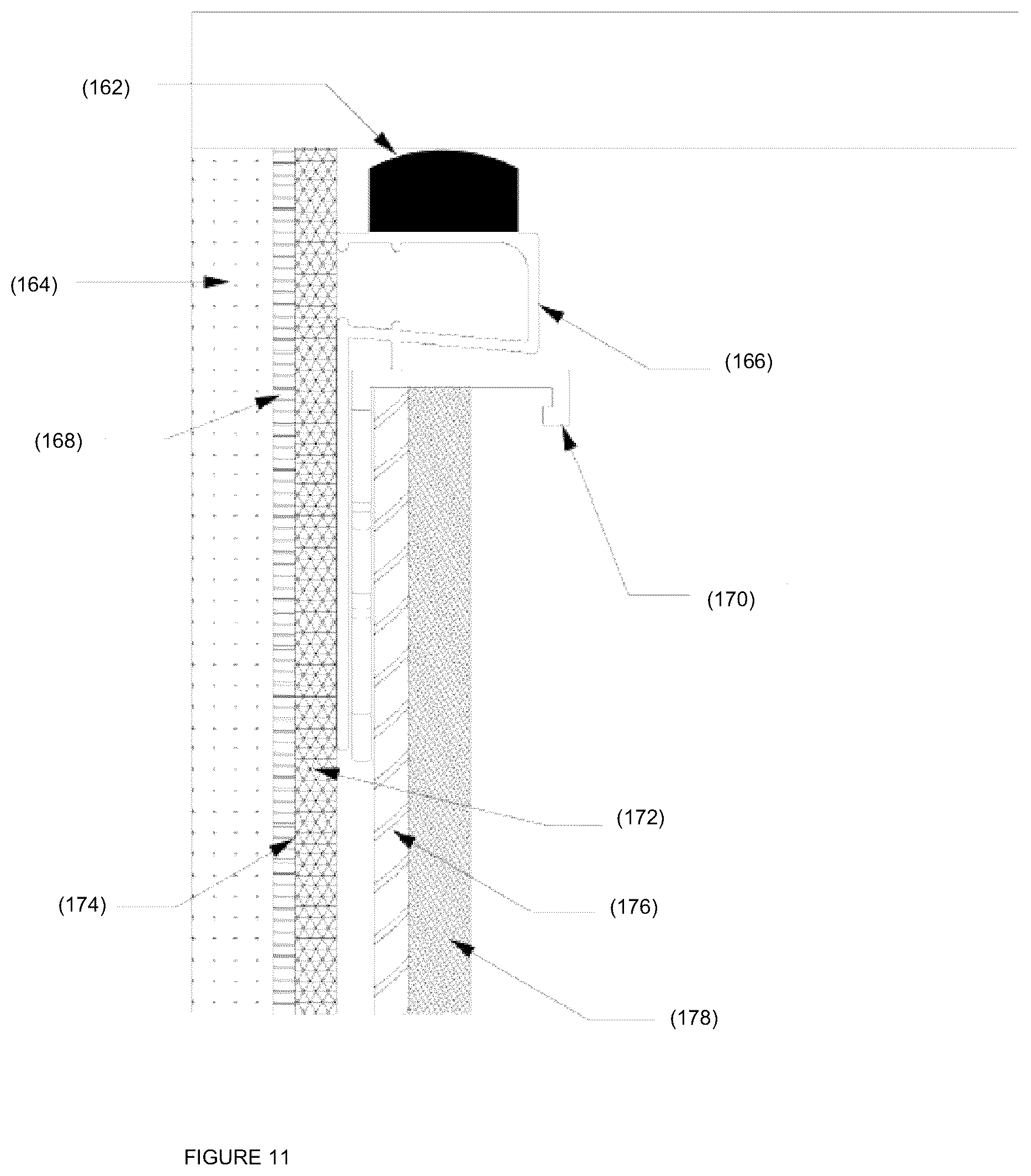 Patent US12320115 Figure 9 – Top of wall ventilation screed device and assembly