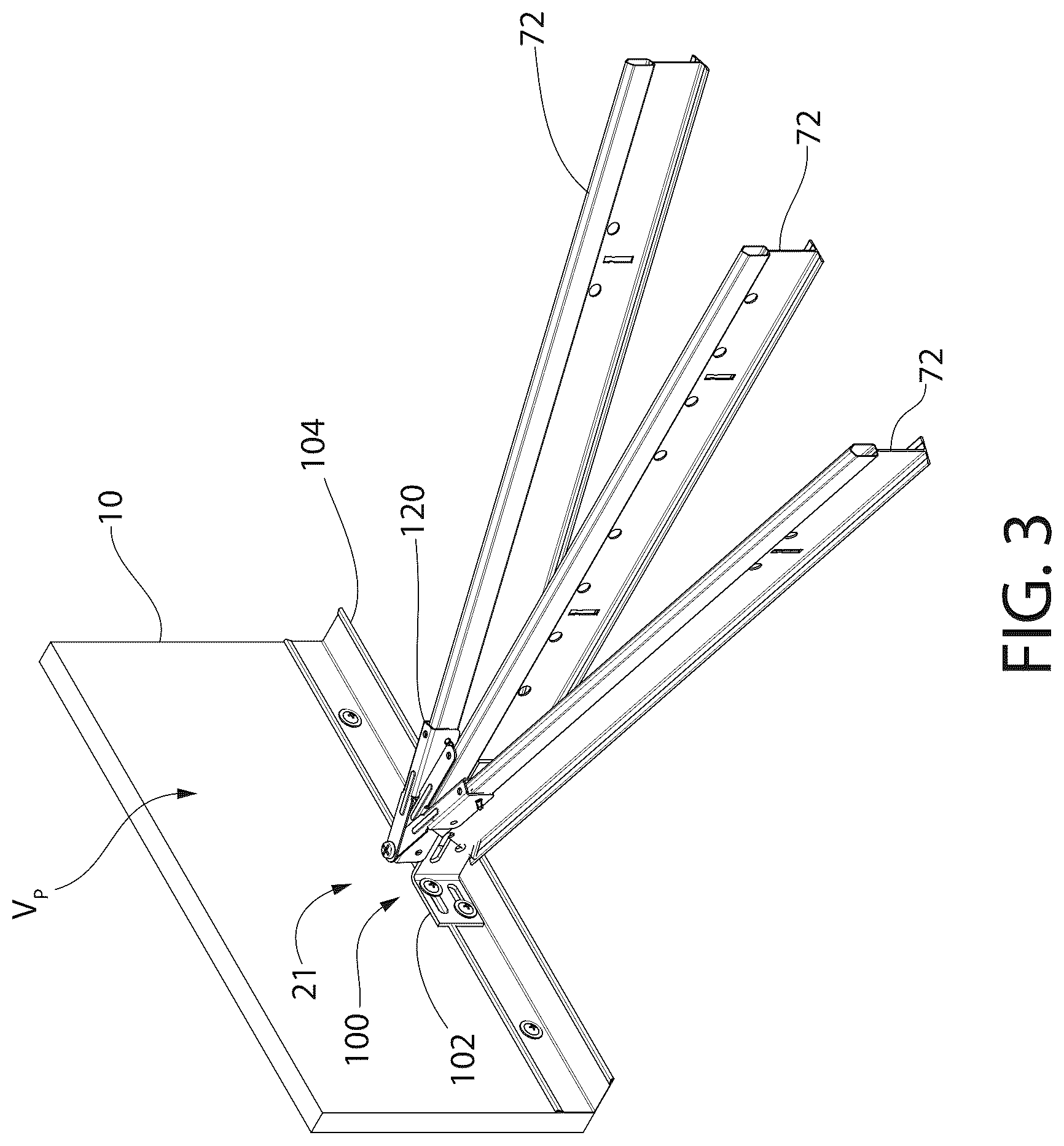 Patent US12320116 Figure 3 – Ceiling system