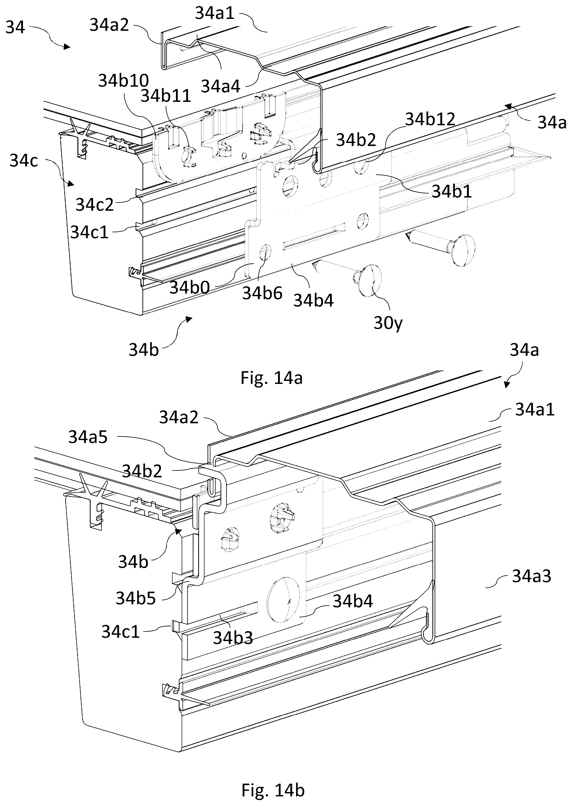 Patent US12320119 Figure 14 – Roof window comprising a sash with profile elements and method of manufacturing a roof window