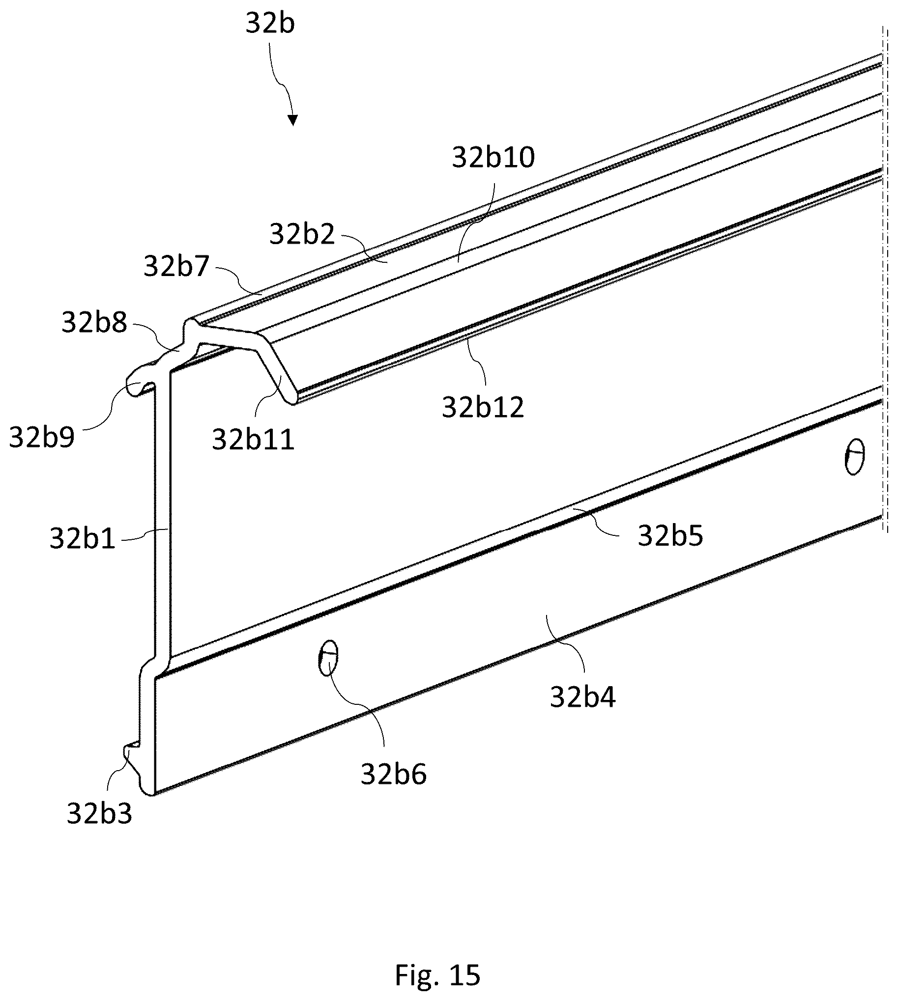 Patent US12320119 Figure 15 – Roof window comprising a sash with profile elements and method of manufacturing a roof window