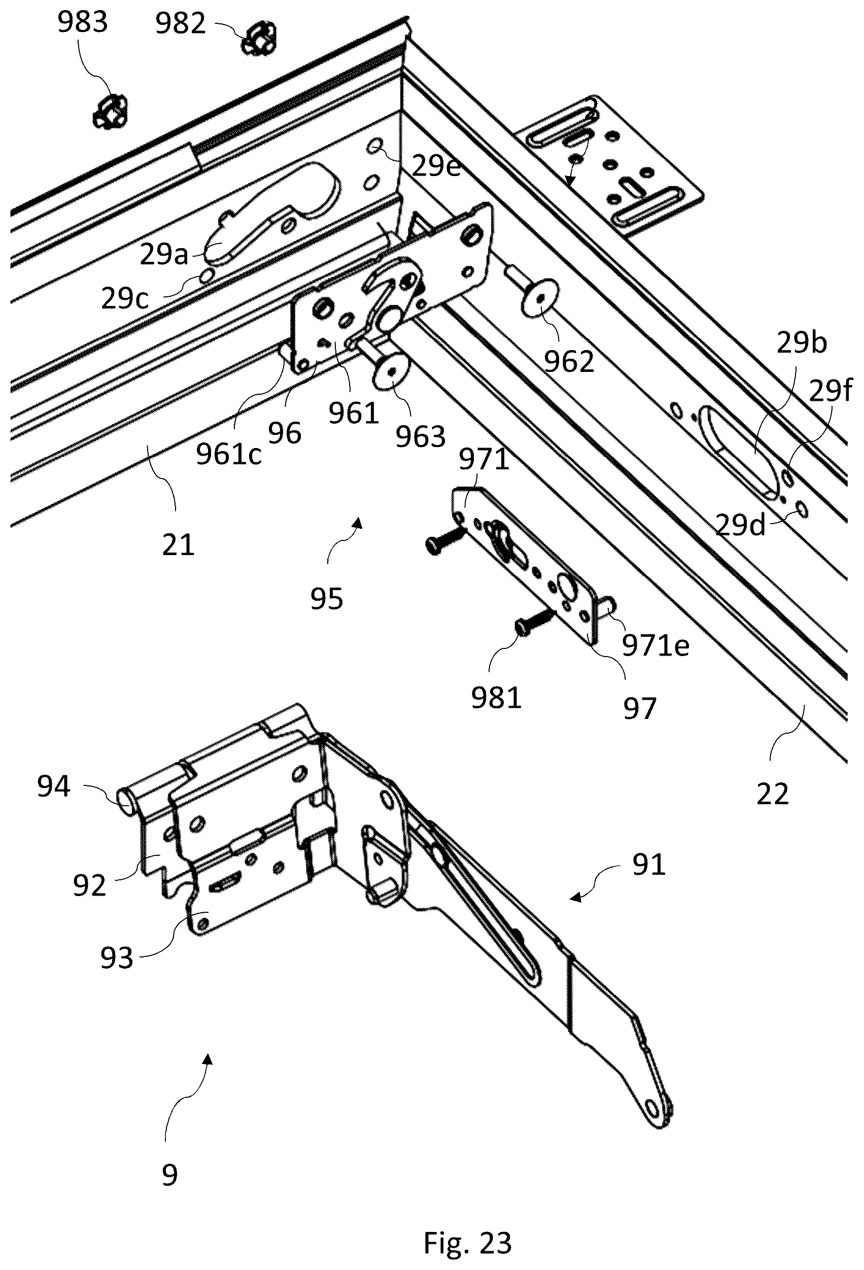 Patent US12320119 Figure 20 – Roof window comprising a sash with profile elements and method of manufacturing a roof window