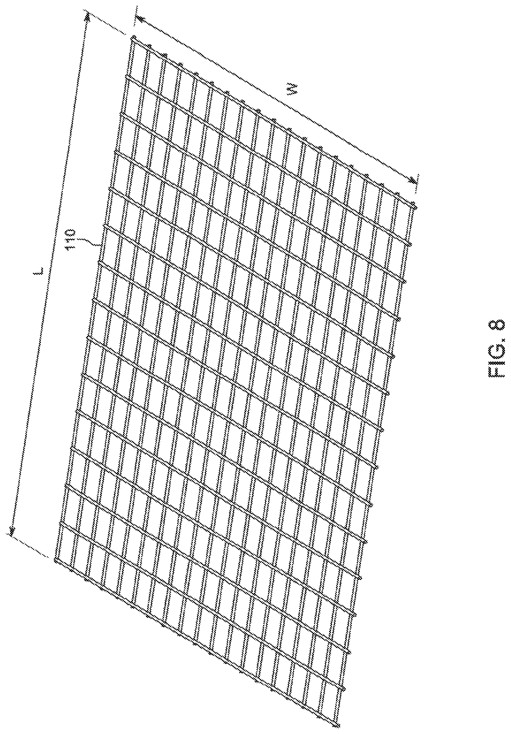Patent US12320120 Figure 8 – Modular assemblies for gutter guard systems with customizable main bodies and screens
