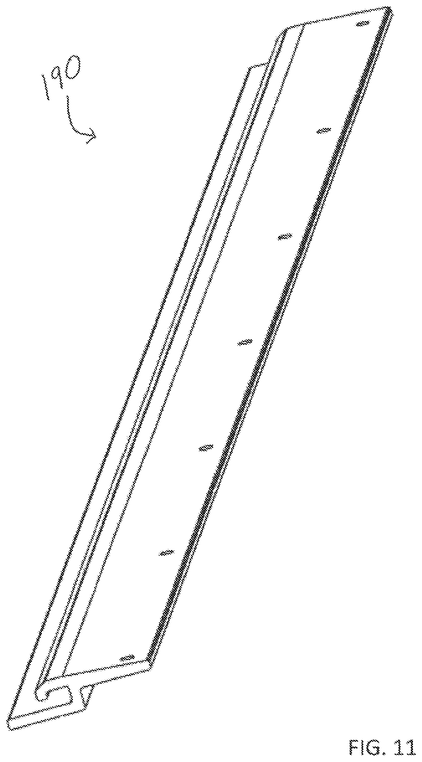 Patent US12320120 Figure 11 – Modular assemblies for gutter guard systems with customizable main bodies and screens