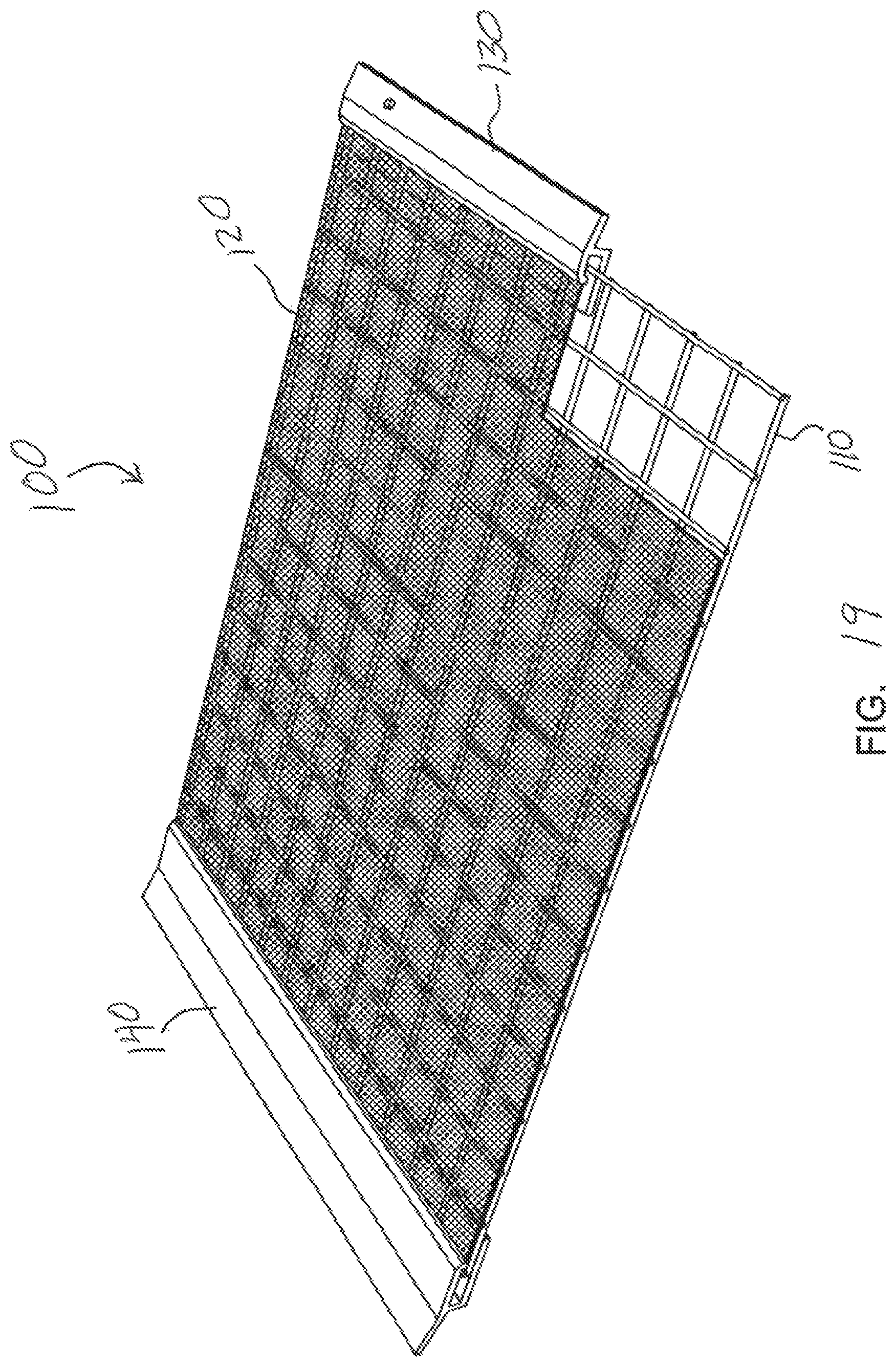 Patent US12320120 Figure 19 – Modular assemblies for gutter guard systems with customizable main bodies and screens