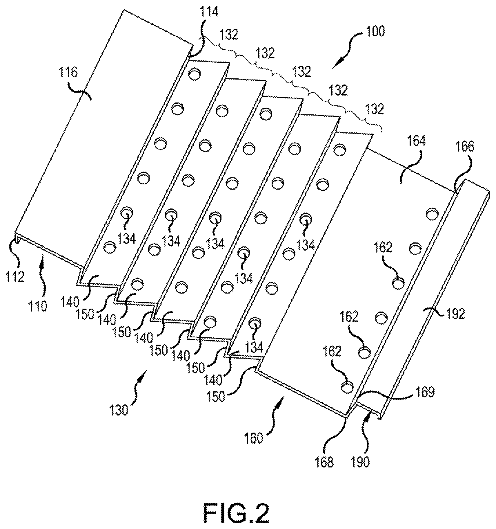 Patent US12320121 Figure 2 – Stepped gutter guard