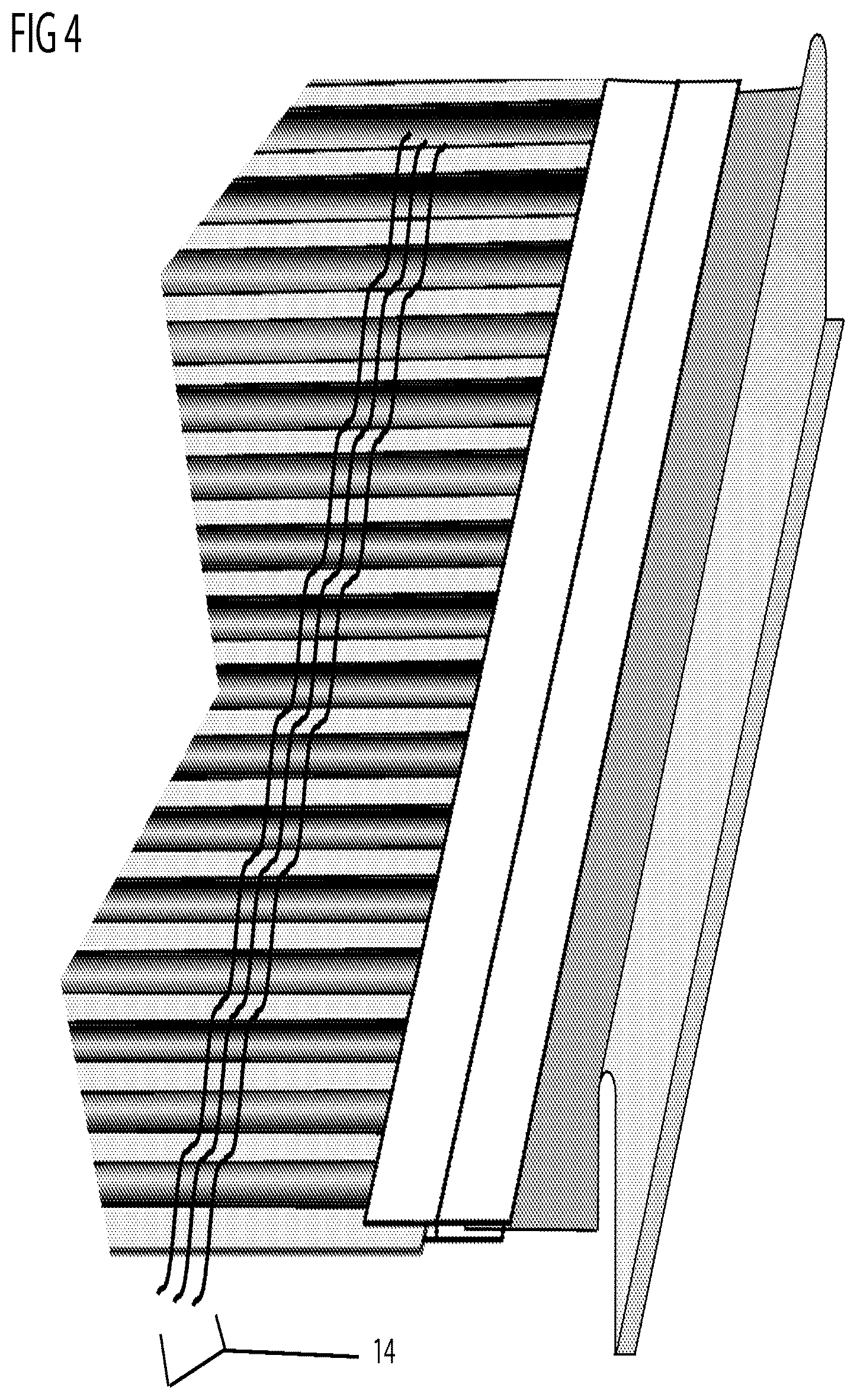 Patent US12320122 Figure 4 – Filtration device with ion dispersing material
