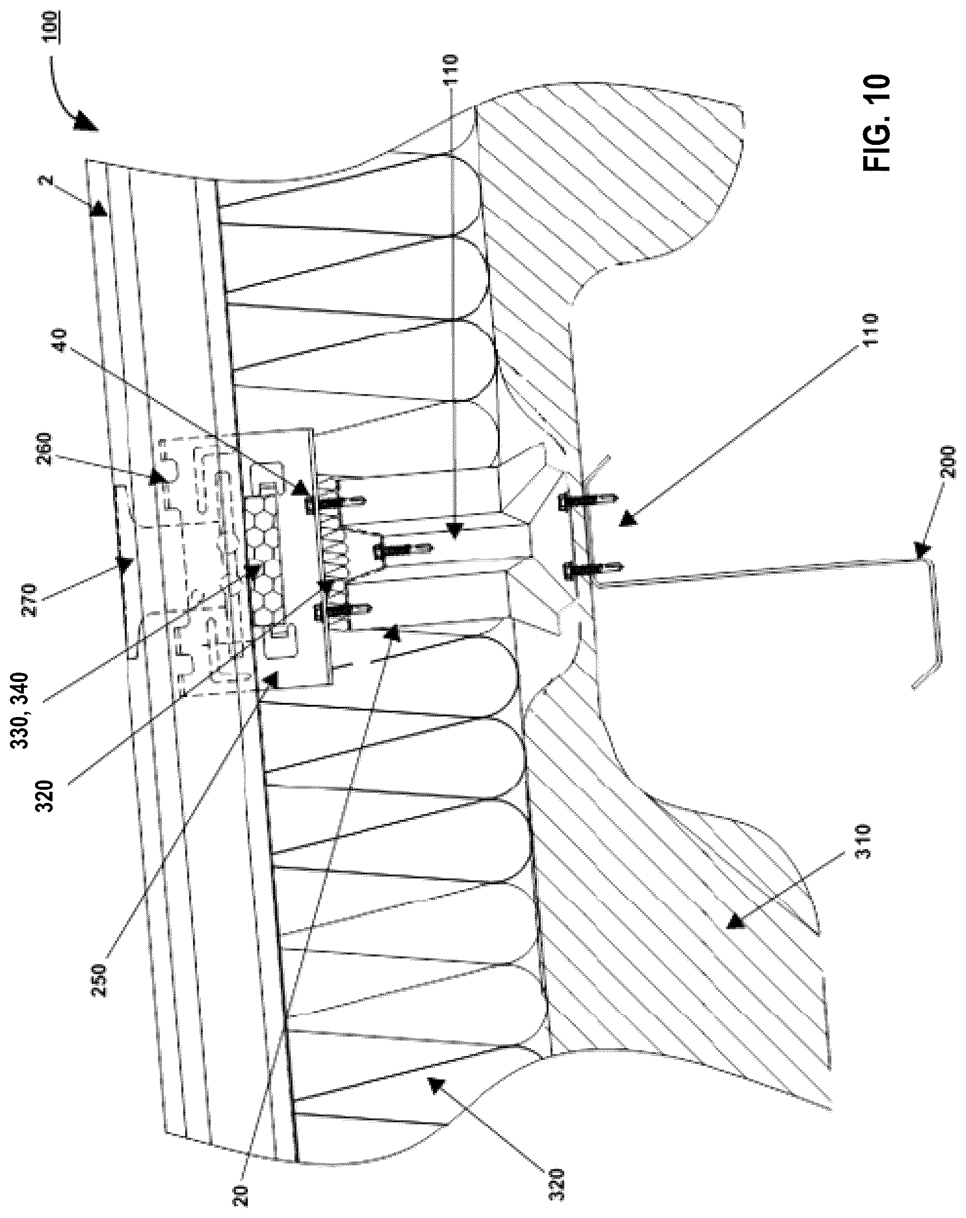 Patent US12320124 Figure 8 – Insulated roof systems, support members thereof, and method of installing