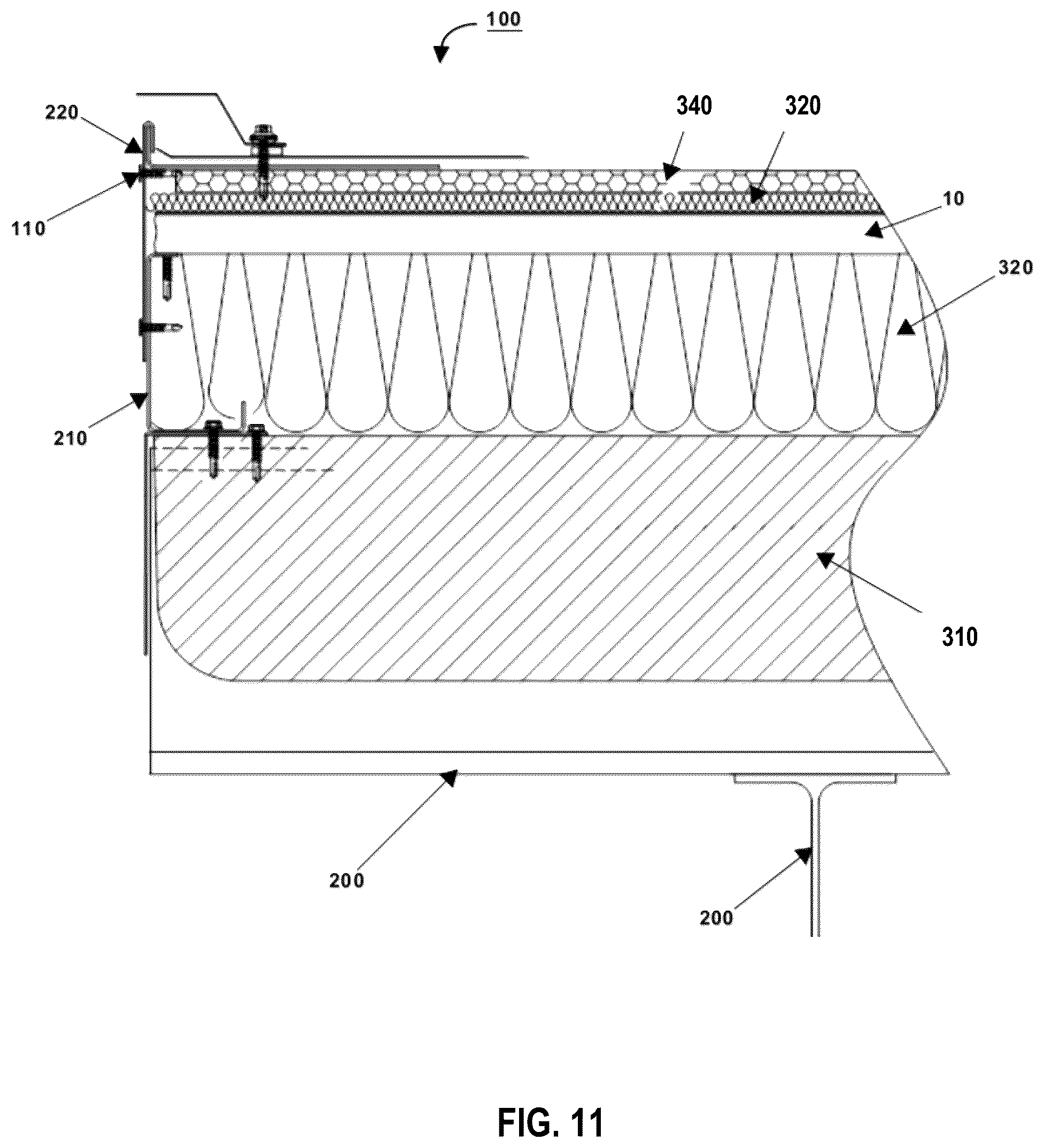 Patent US12320124 Figure 9 – Insulated roof systems, support members thereof, and method of installing