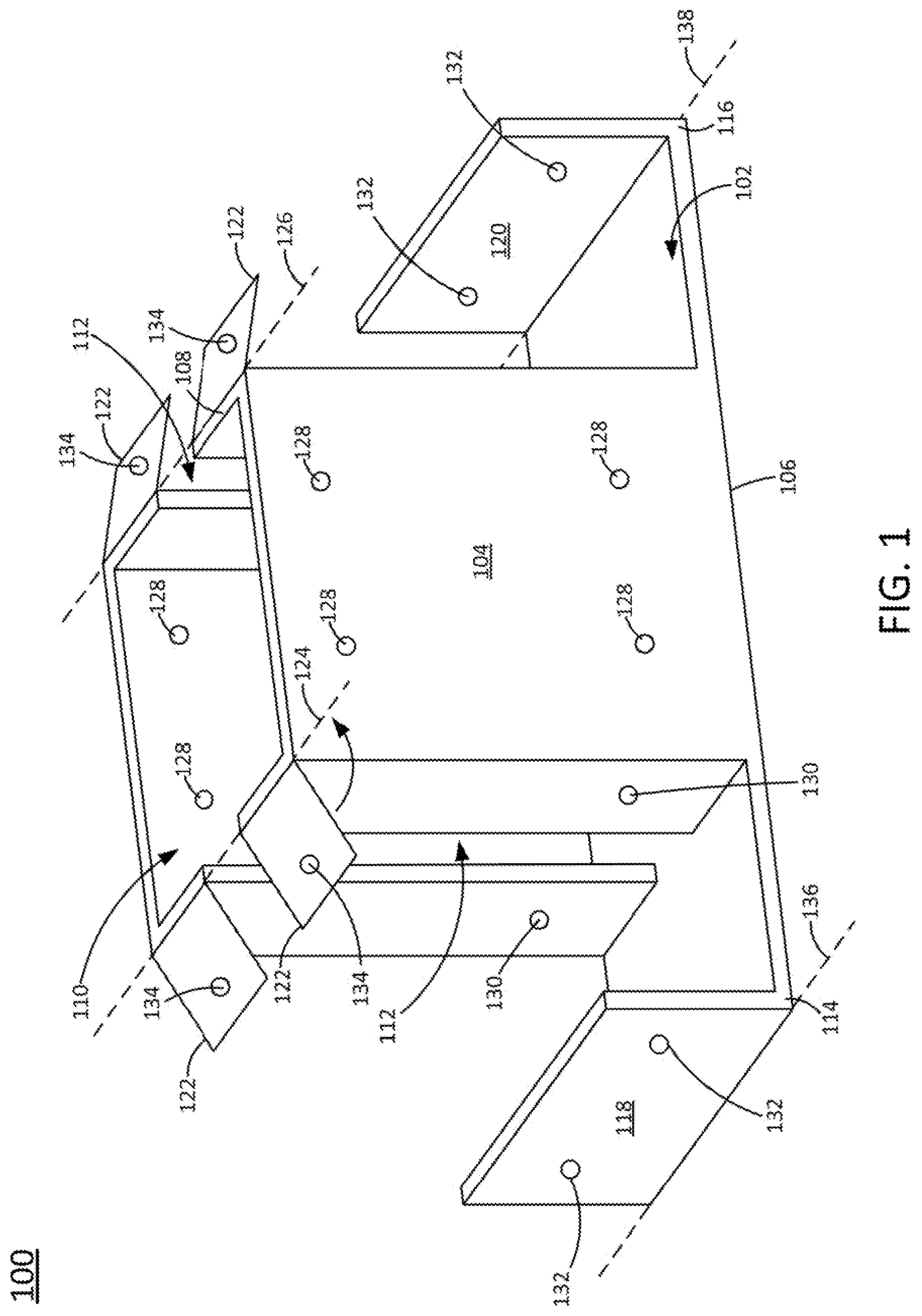 Patent US12320127 Figure 1 – Wood post bracket