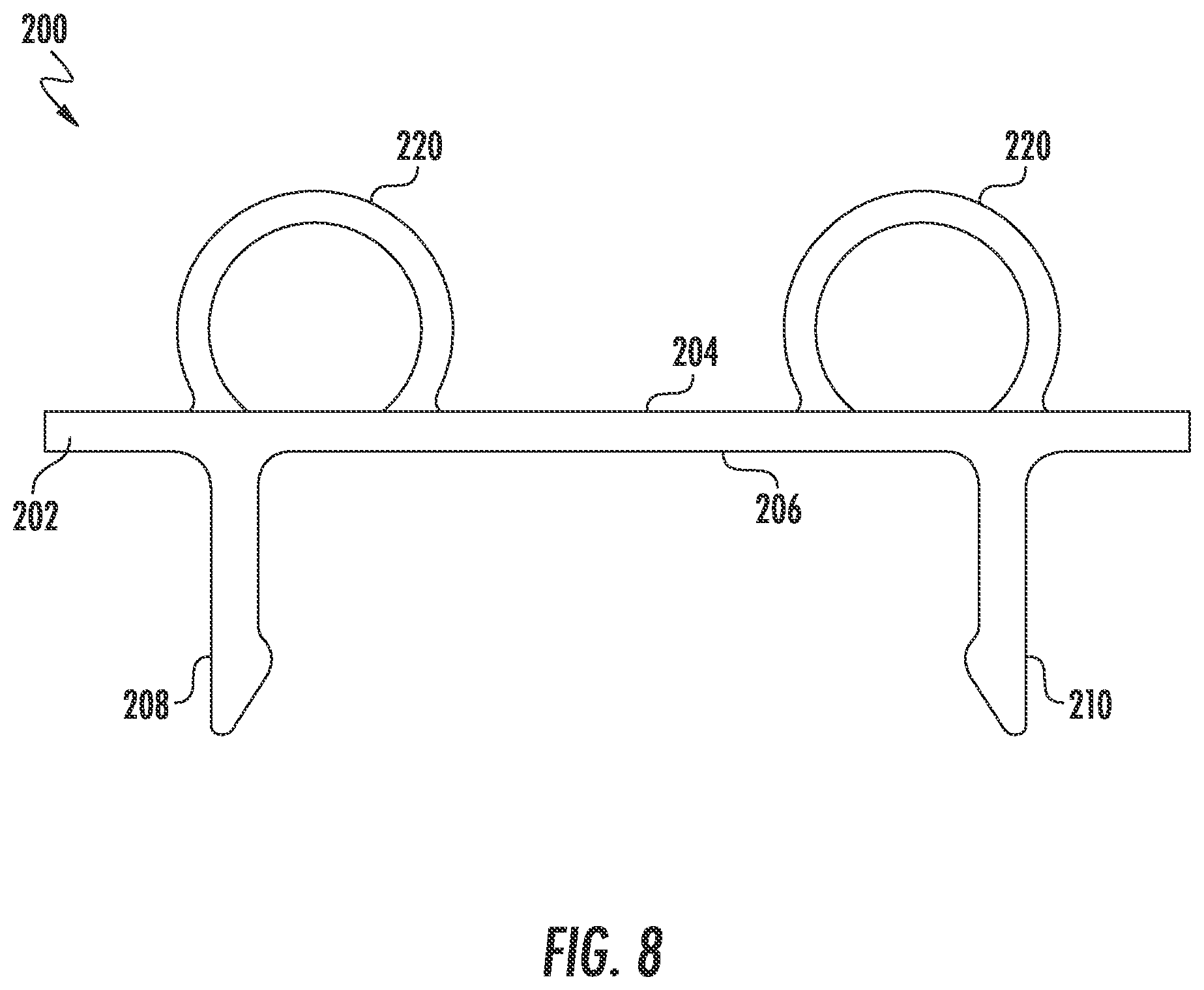 Patent US12320129 Figure 8 – Coupling system for mounting tiles to a building