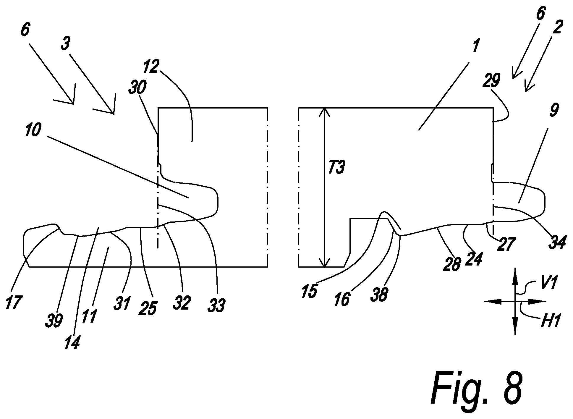Patent US12320130 Figure 5 – Floor panels and method for producing floor panels and cutting tools used therein