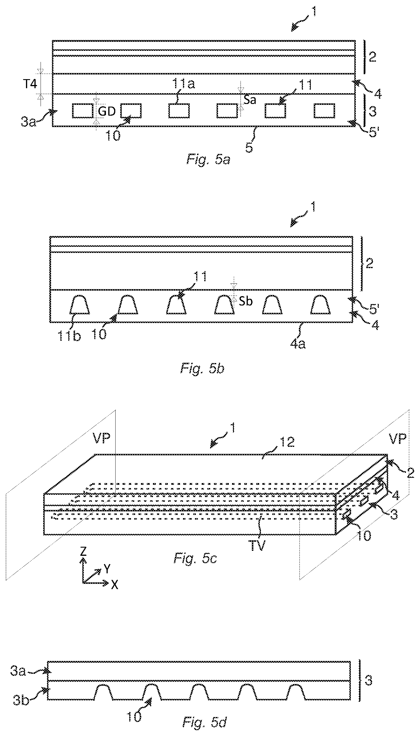 Patent US12320131 Figure 5 – Thermoplastic-based building panel comprising a balancing layer