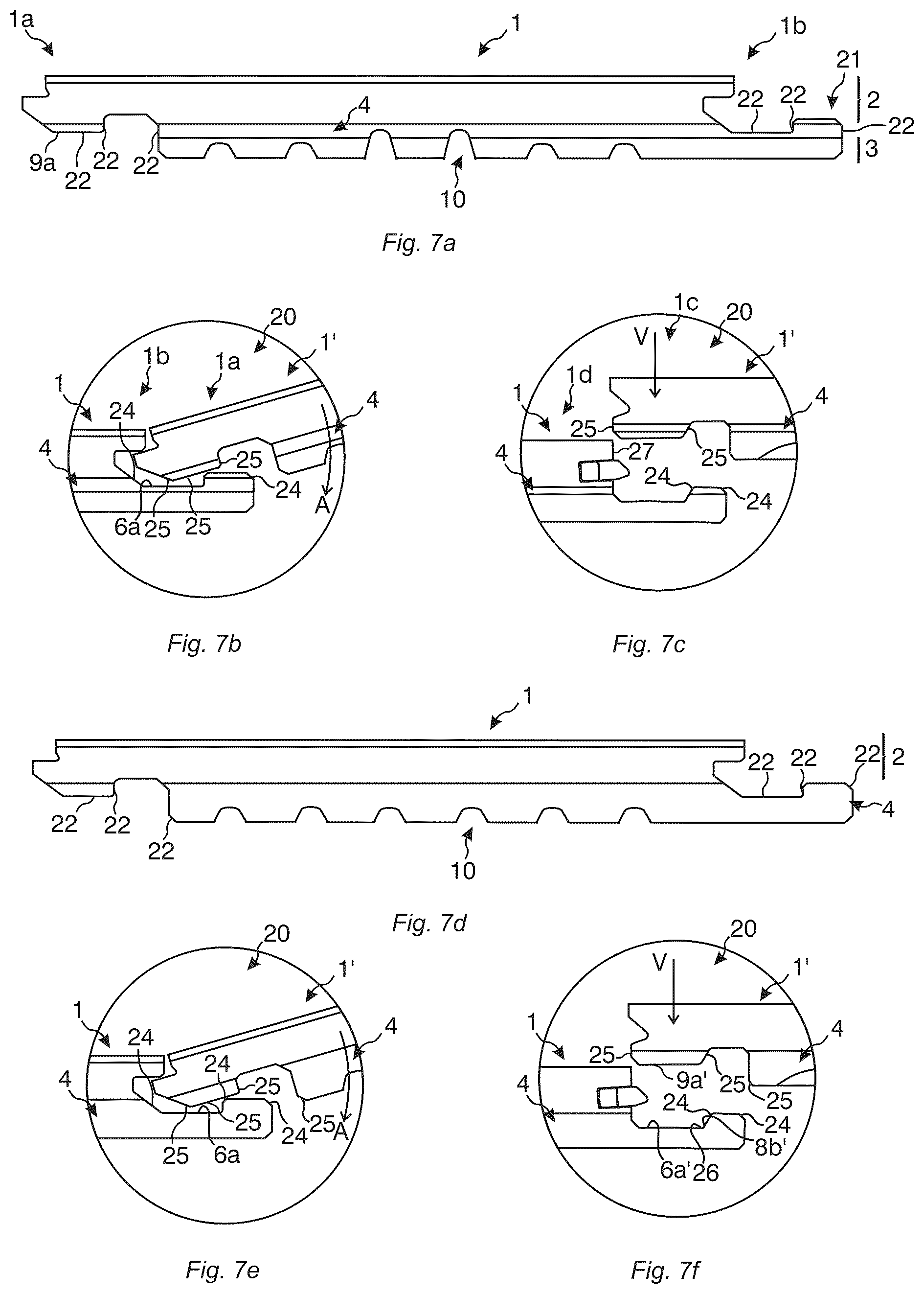 Patent US12320131 Figure 7 – Thermoplastic-based building panel comprising a balancing layer