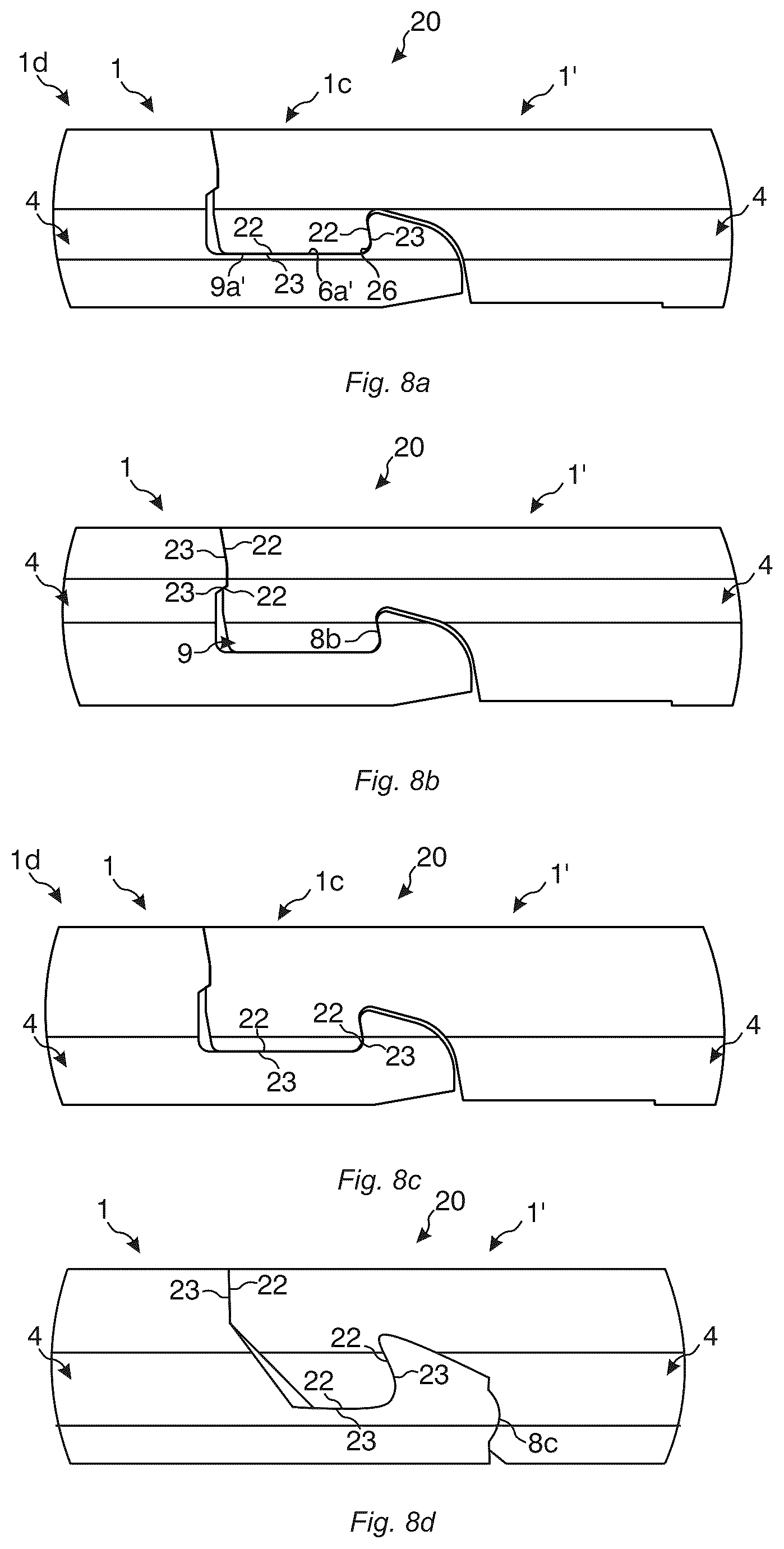 Patent US12320131 Figure 8 – Thermoplastic-based building panel comprising a balancing layer