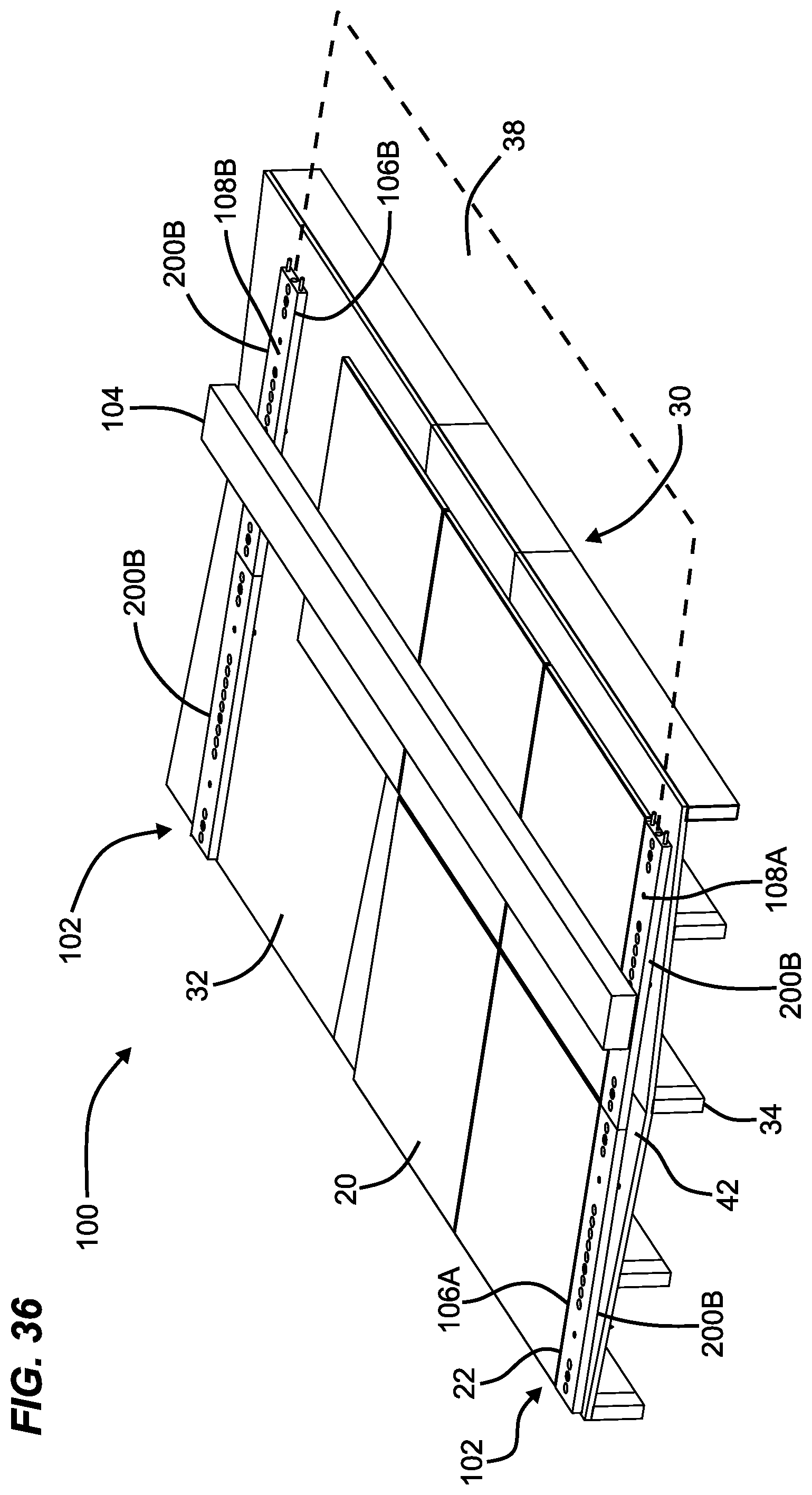 Patent US12320132 Figure 19 – Tile leveling system