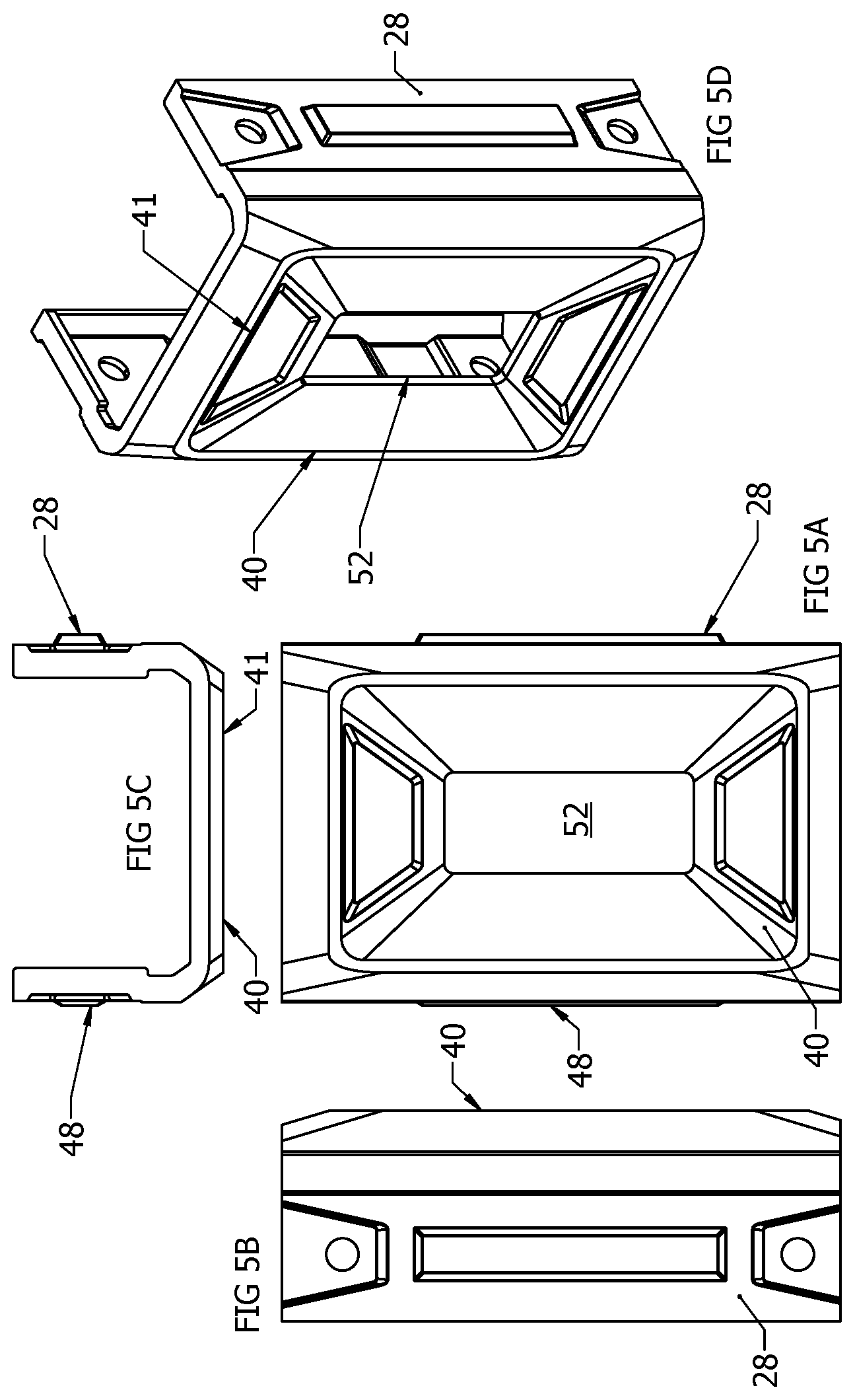 Patent US12320133 Figure 5 – Stairway work platform and method