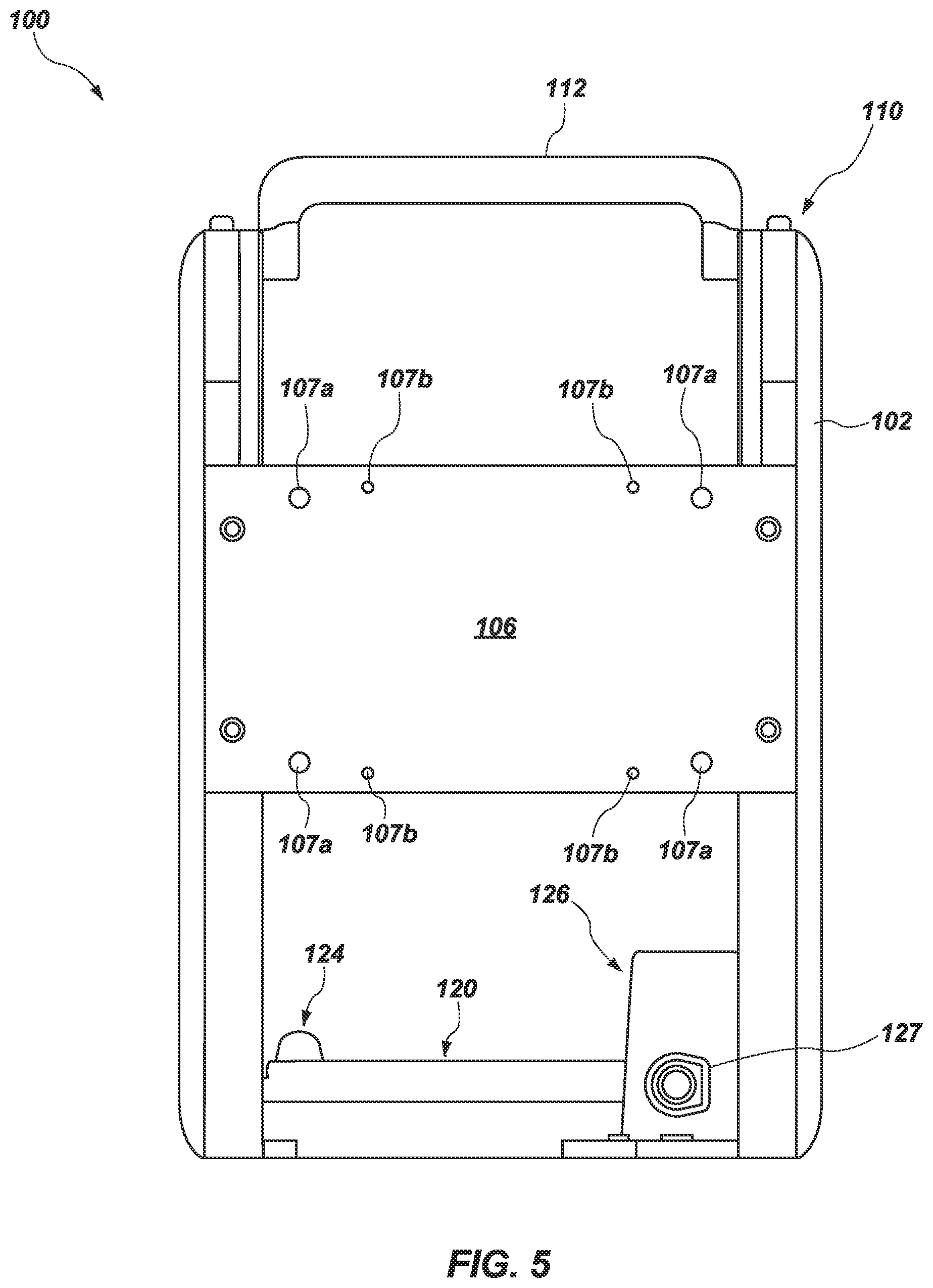 Patent US12320136 Figure 4 – Medical device docking station