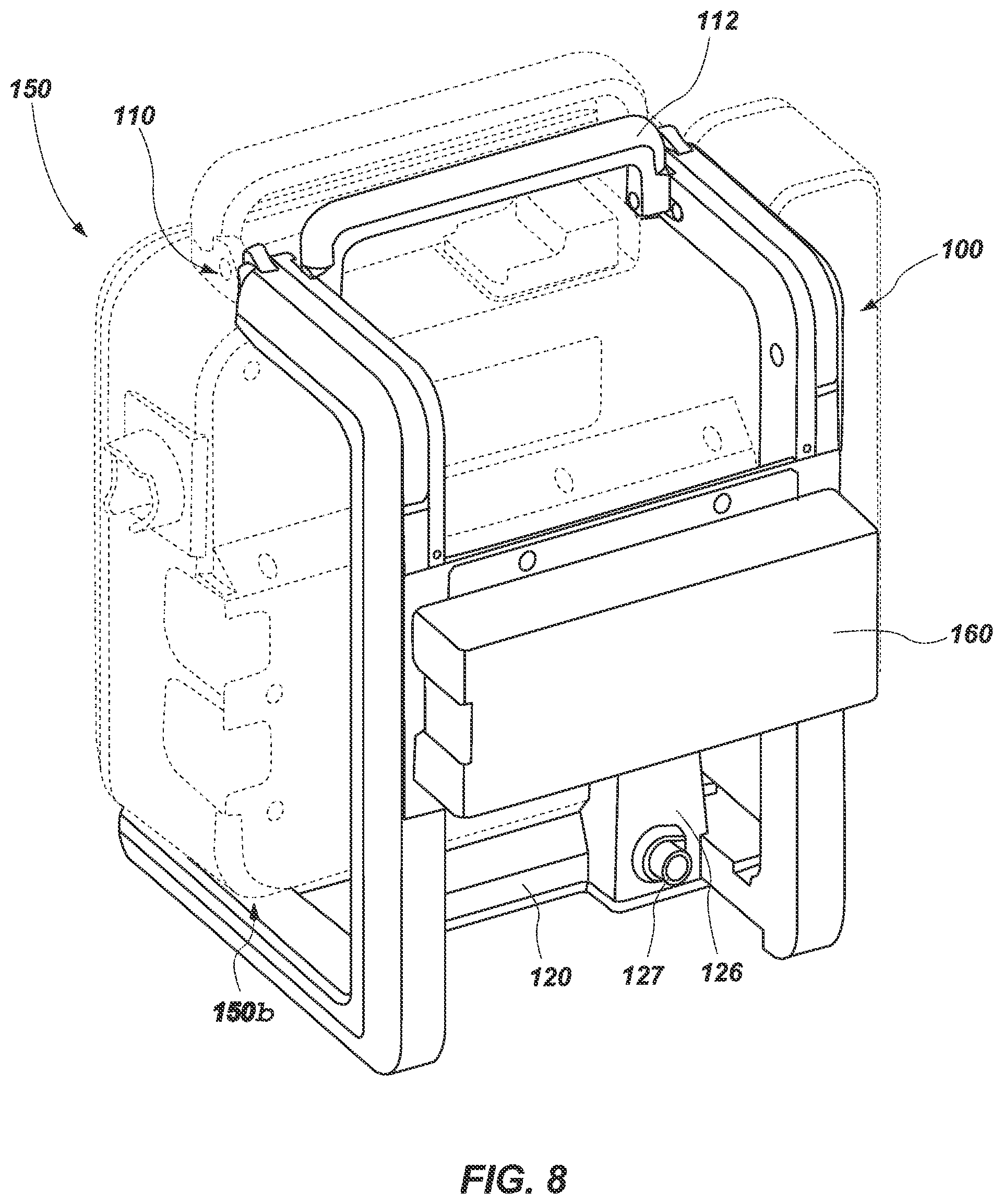 Patent US12320136 Figure 7 – Medical device docking station