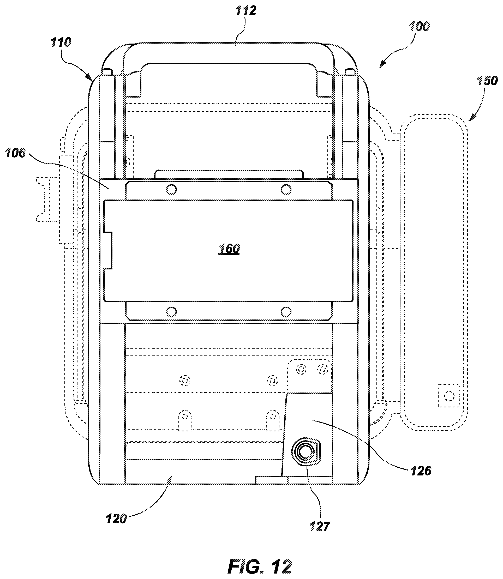 Patent US12320136 Figure 11 – Medical device docking station