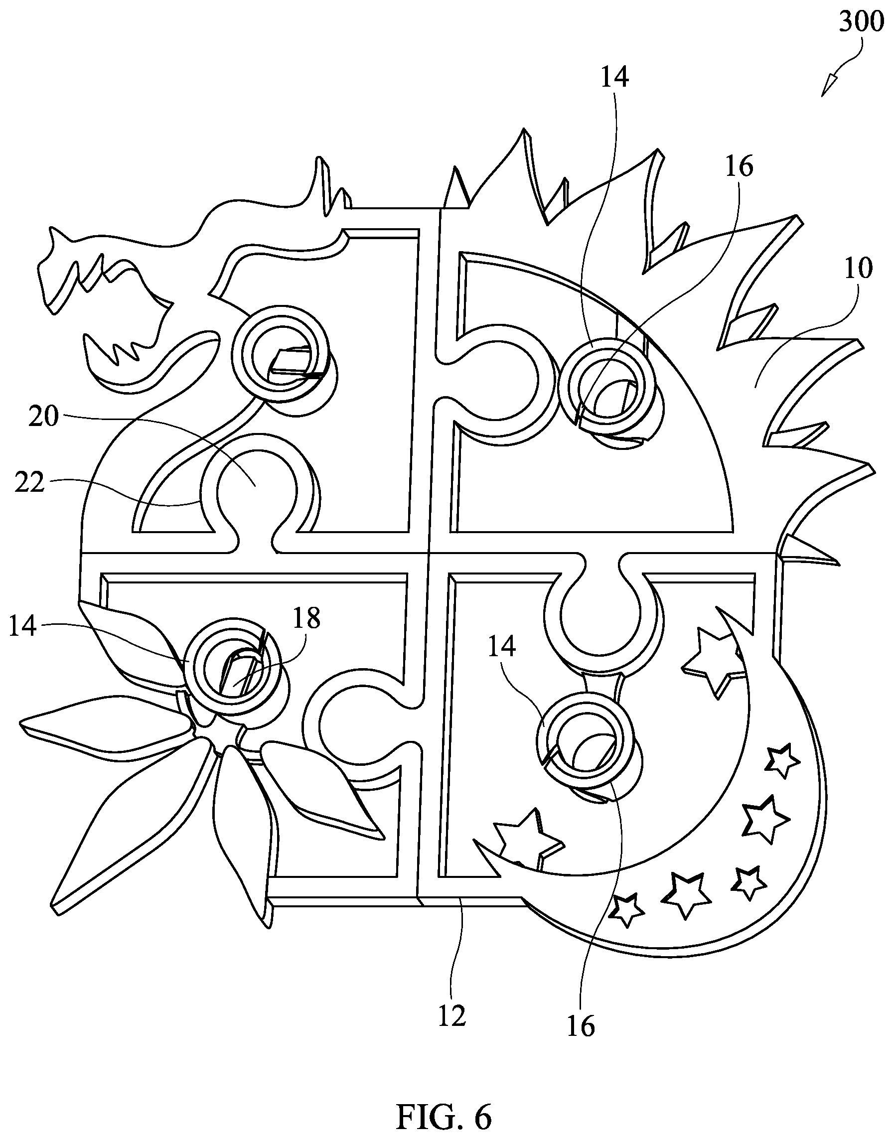 Patent US12320137 Figure 5 – Holding device for articles and method of constructing a holding device assembly