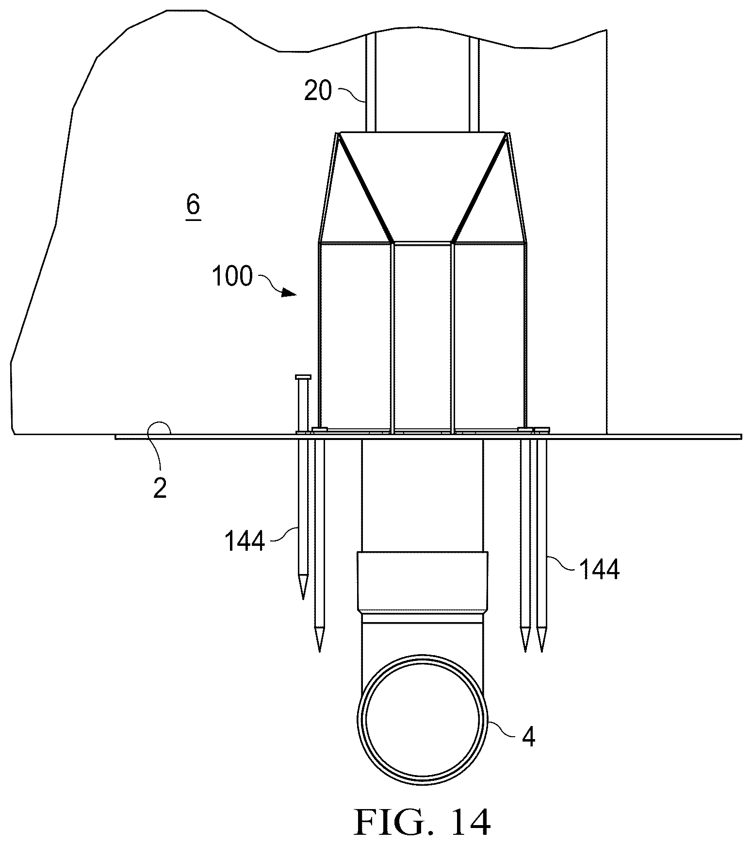 Patent US12320138 Figure 9 – Mailbox post protector with internal toolless interlock