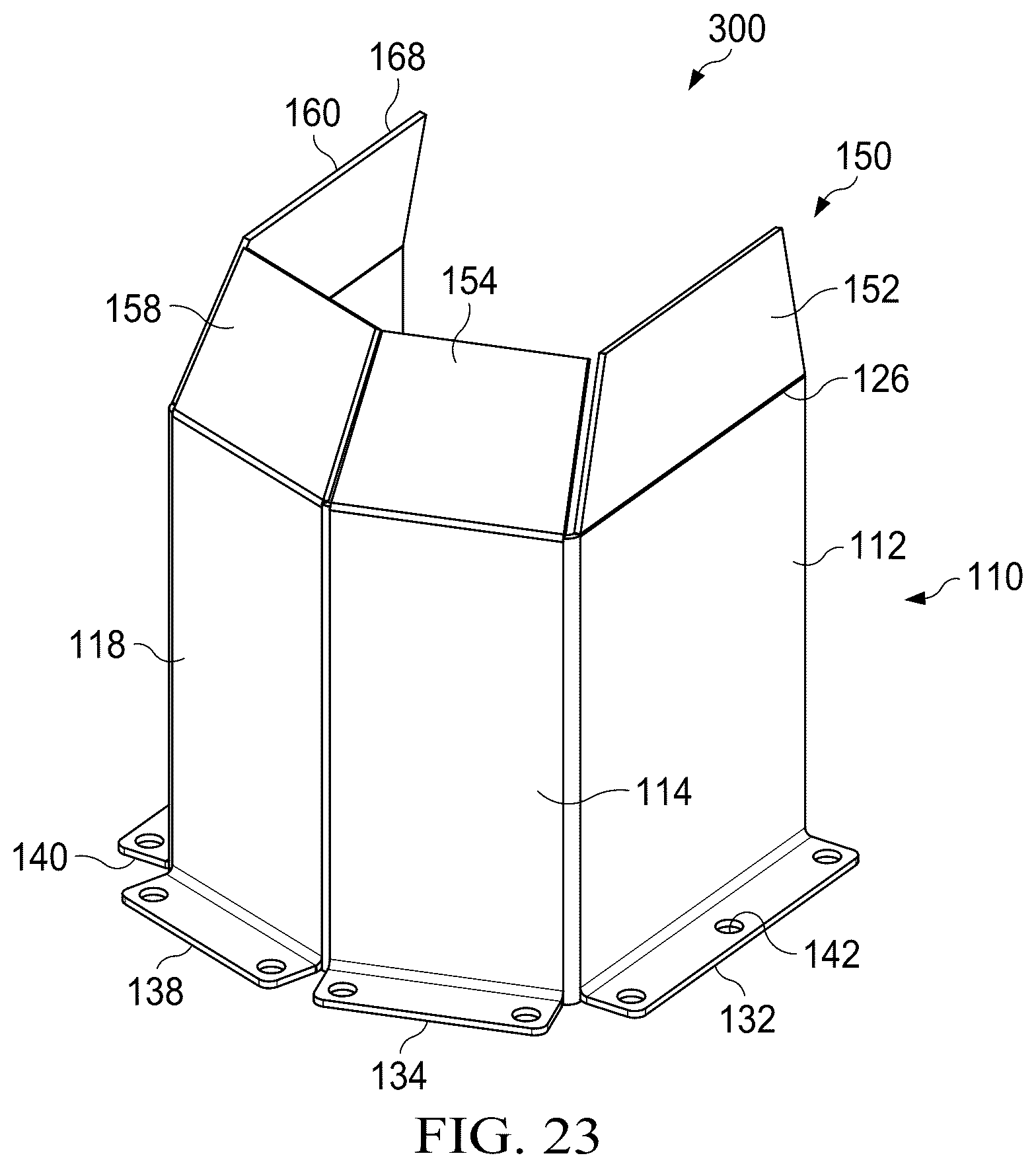 Patent US12320138 Figure 18 – Mailbox post protector with internal toolless interlock
