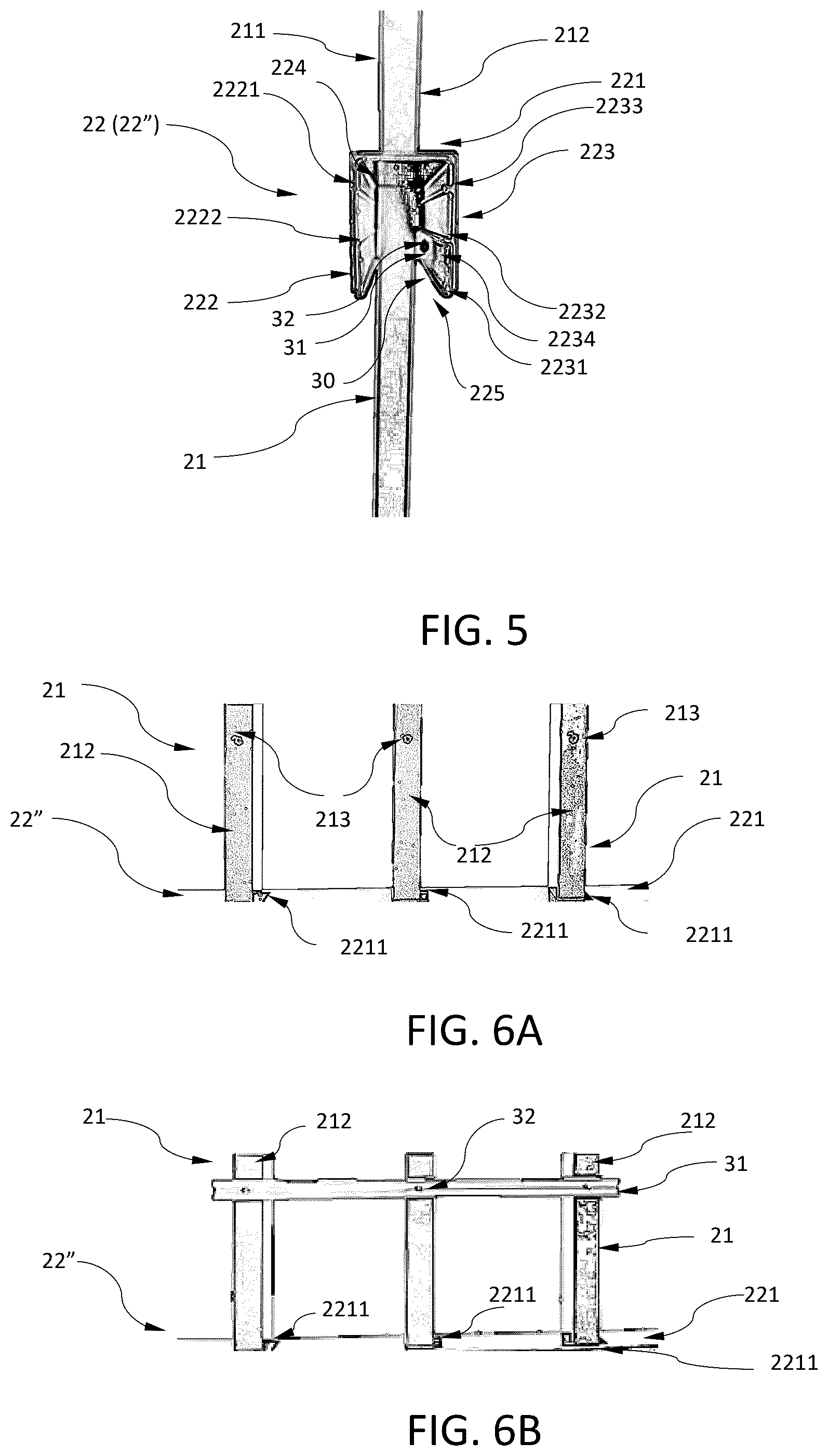 Patent US12320140 Figure 4 – Hidden interconnection arrangement of fence or railing and assembling method thereof