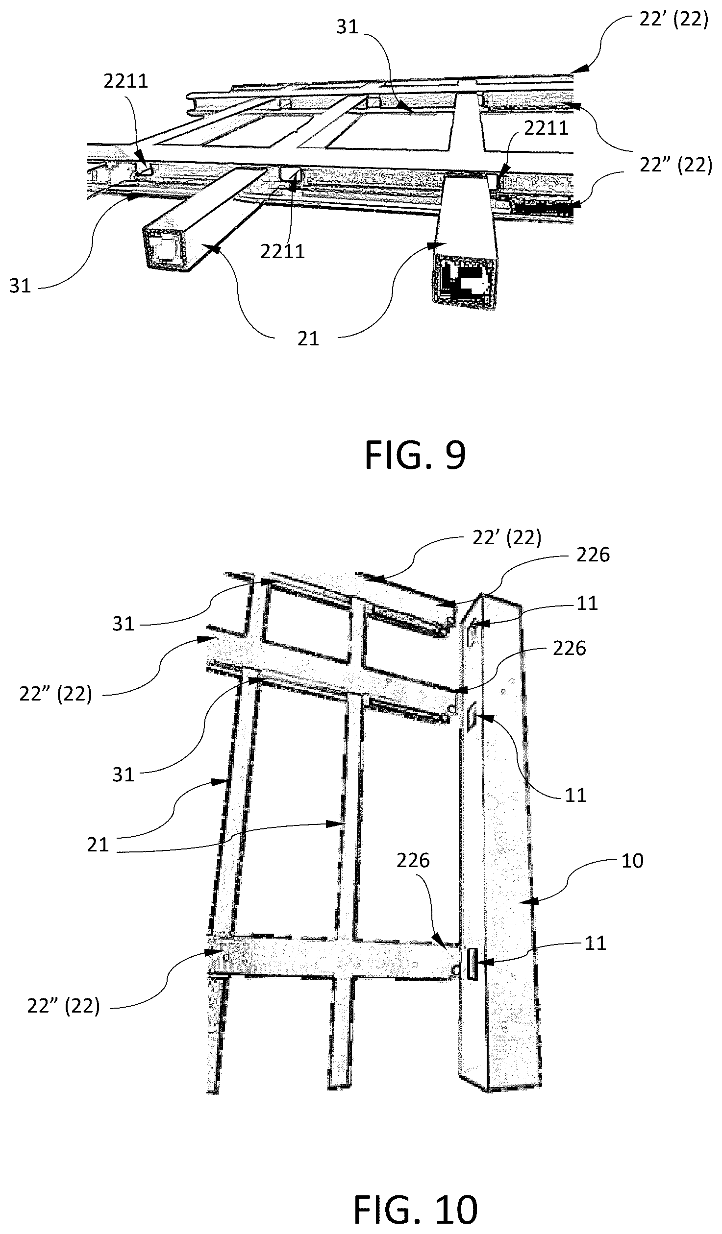 Patent US12320140 Figure 6 – Hidden interconnection arrangement of fence or railing and assembling method thereof
