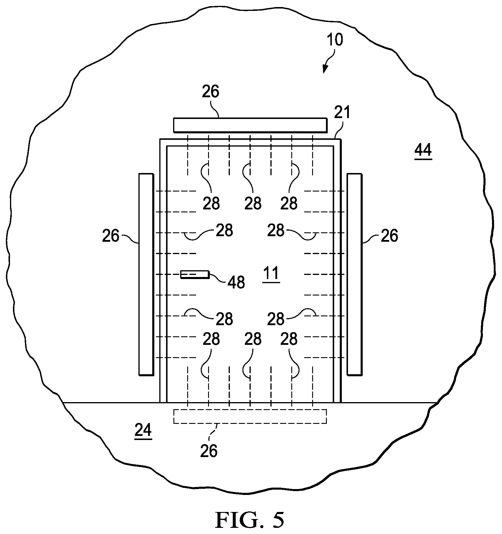 Patent US12320147 Figure 5 – Manual and automatic disinfecting door system and method