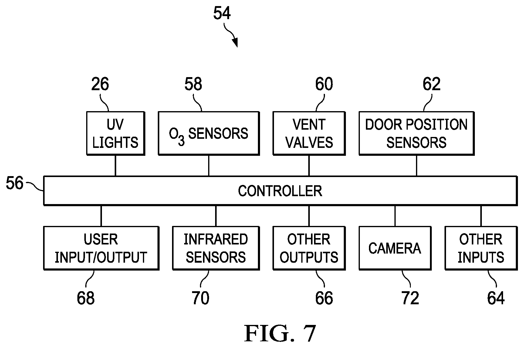 Patent US12320147 Figure 7 – Manual and automatic disinfecting door system and method