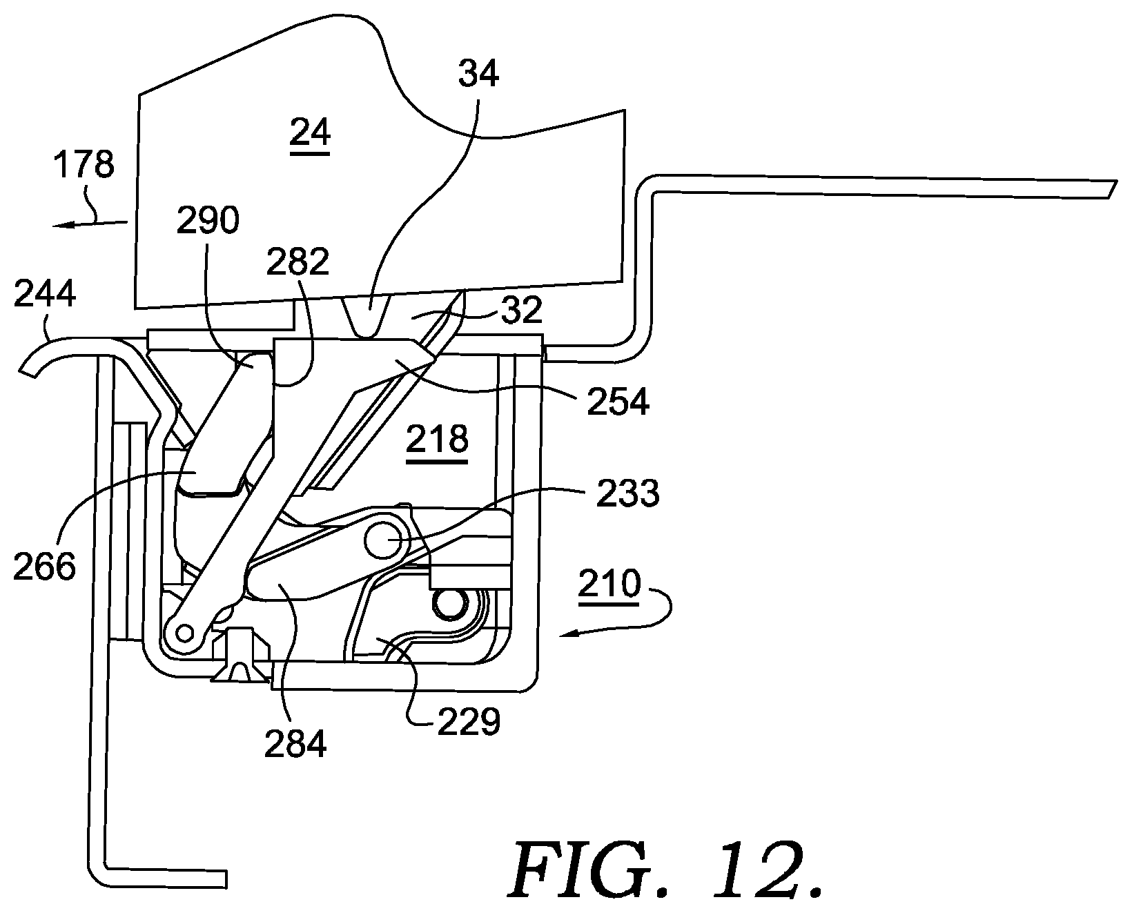 Patent US12320148 Figure 8 – Electric door strike keeper