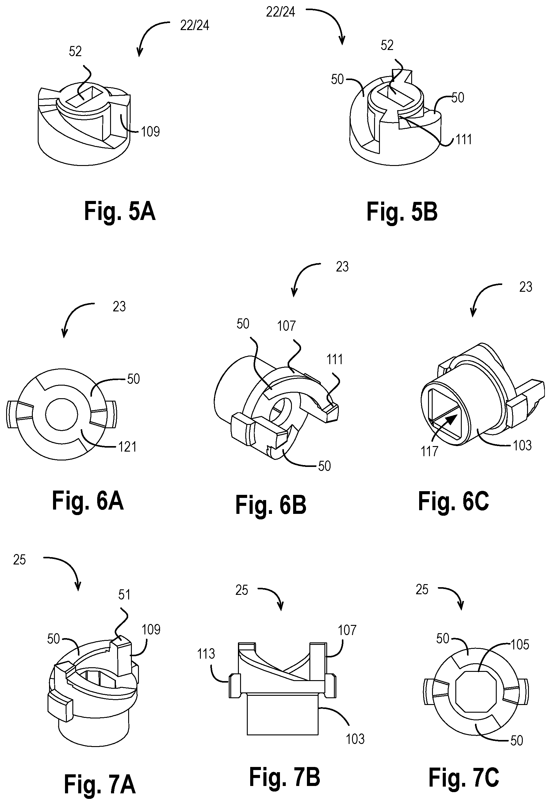 Patent US12320149 Figure 3 – Lockset with sliding spindle