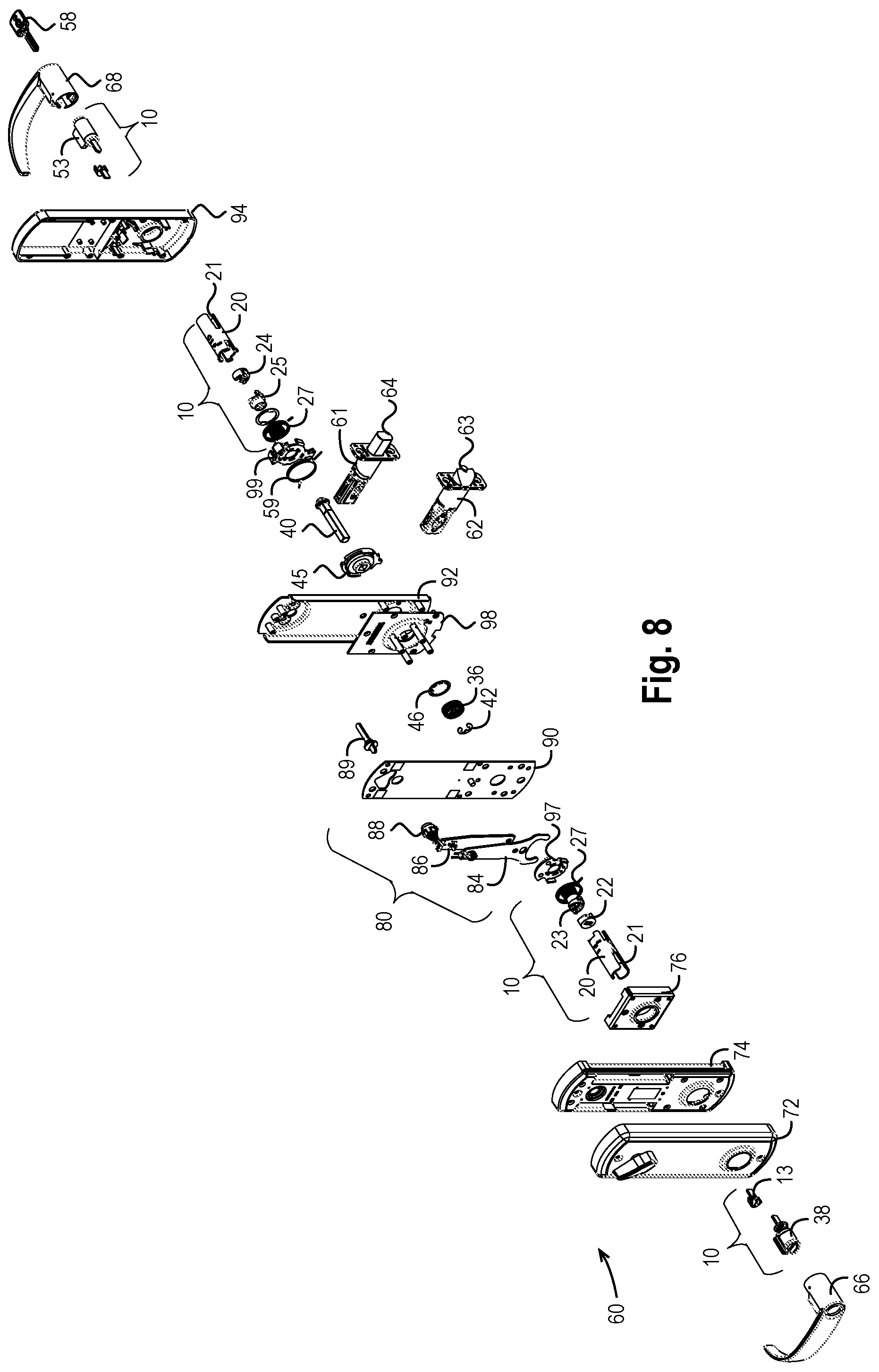 Patent US12320149 Figure 4 – Lockset with sliding spindle