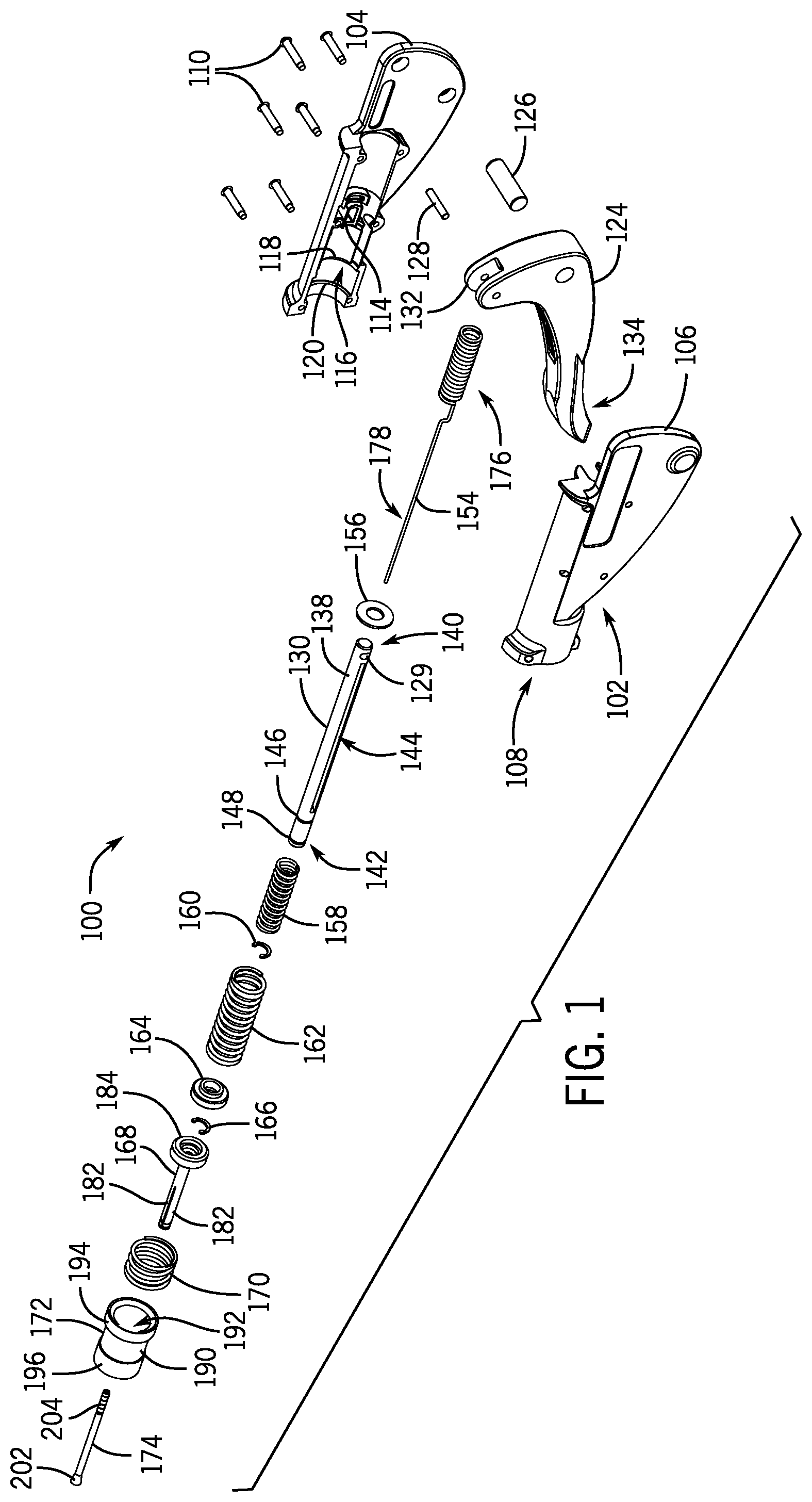 Patent US12320150 Figure 1 – Automatic adjusting barrel lock key