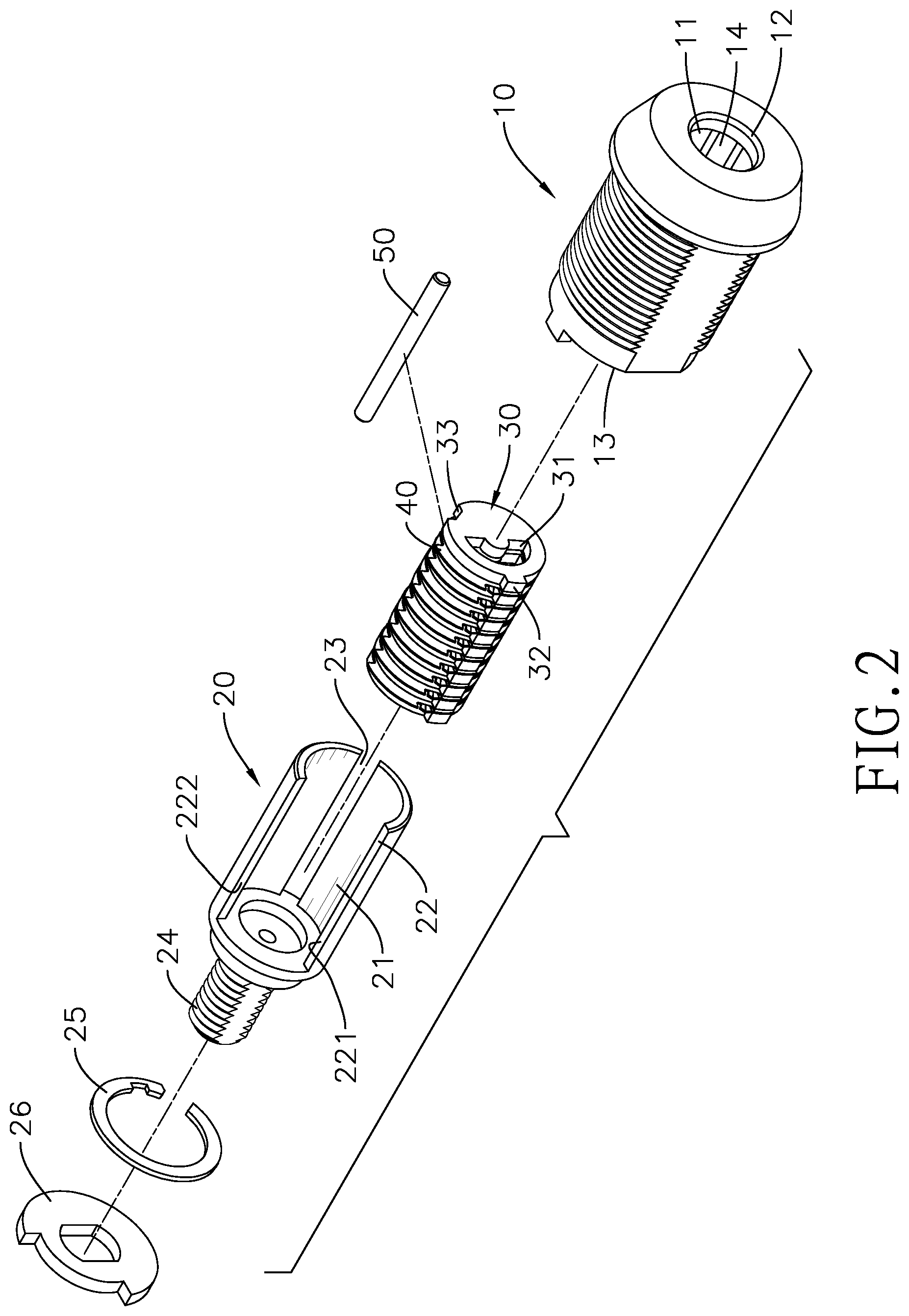 Patent US12320151 Figure 2 – Disc tumbler cylinder lock