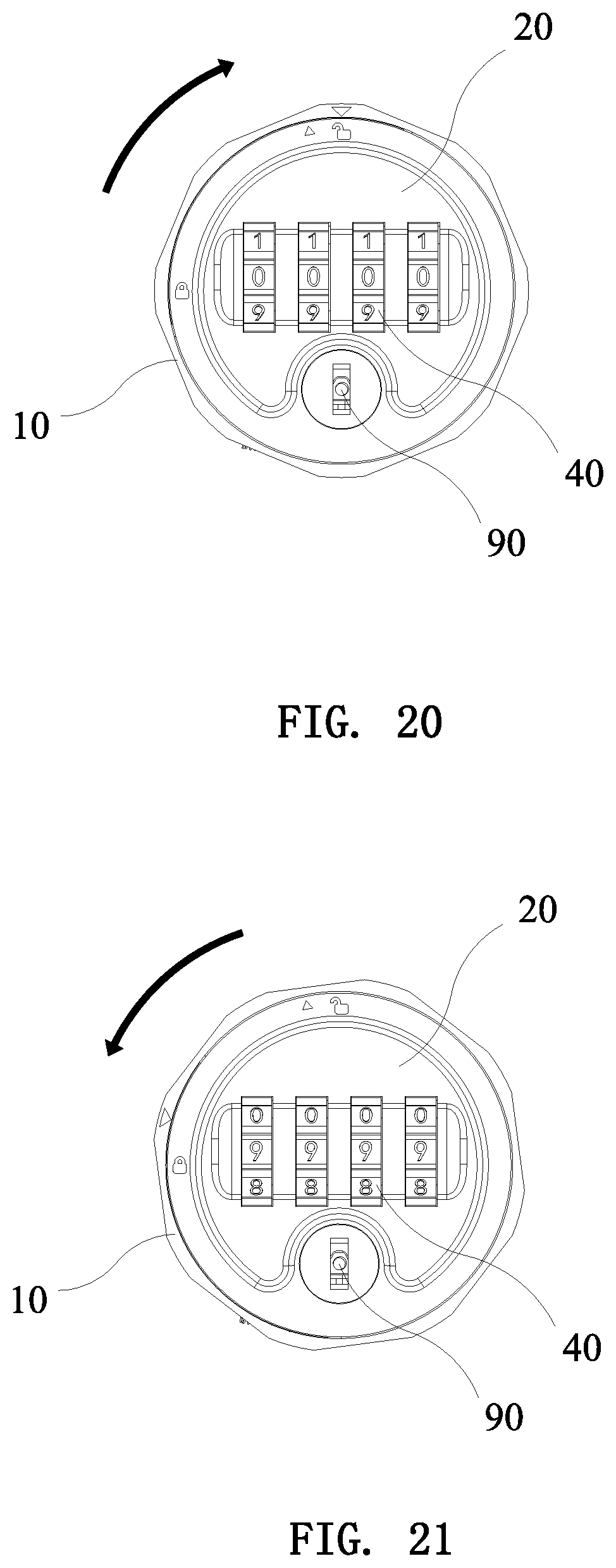 Patent US12320152 Figure 12 – Code wheel combination lock