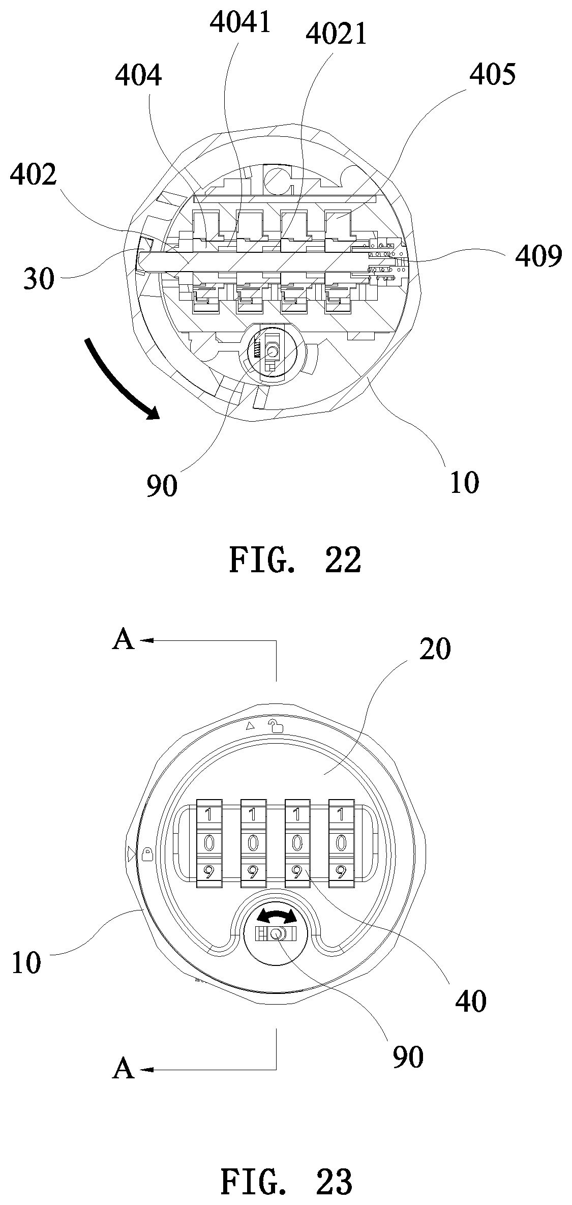 Patent US12320152 Figure 13 – Code wheel combination lock