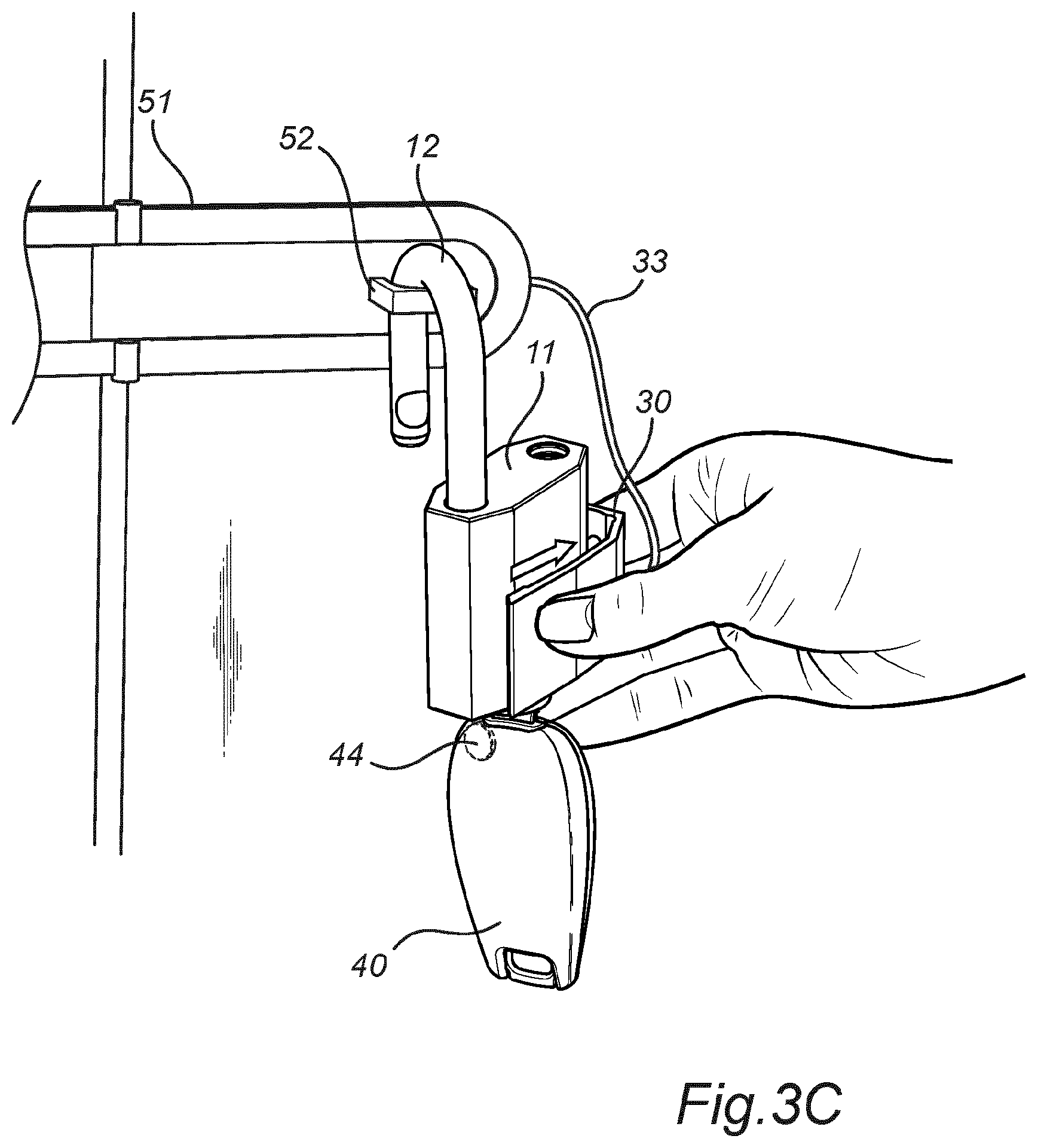 Patent US12320153 Figure 5 – Arrangement and method for providing status of an electromagnetic padlock
