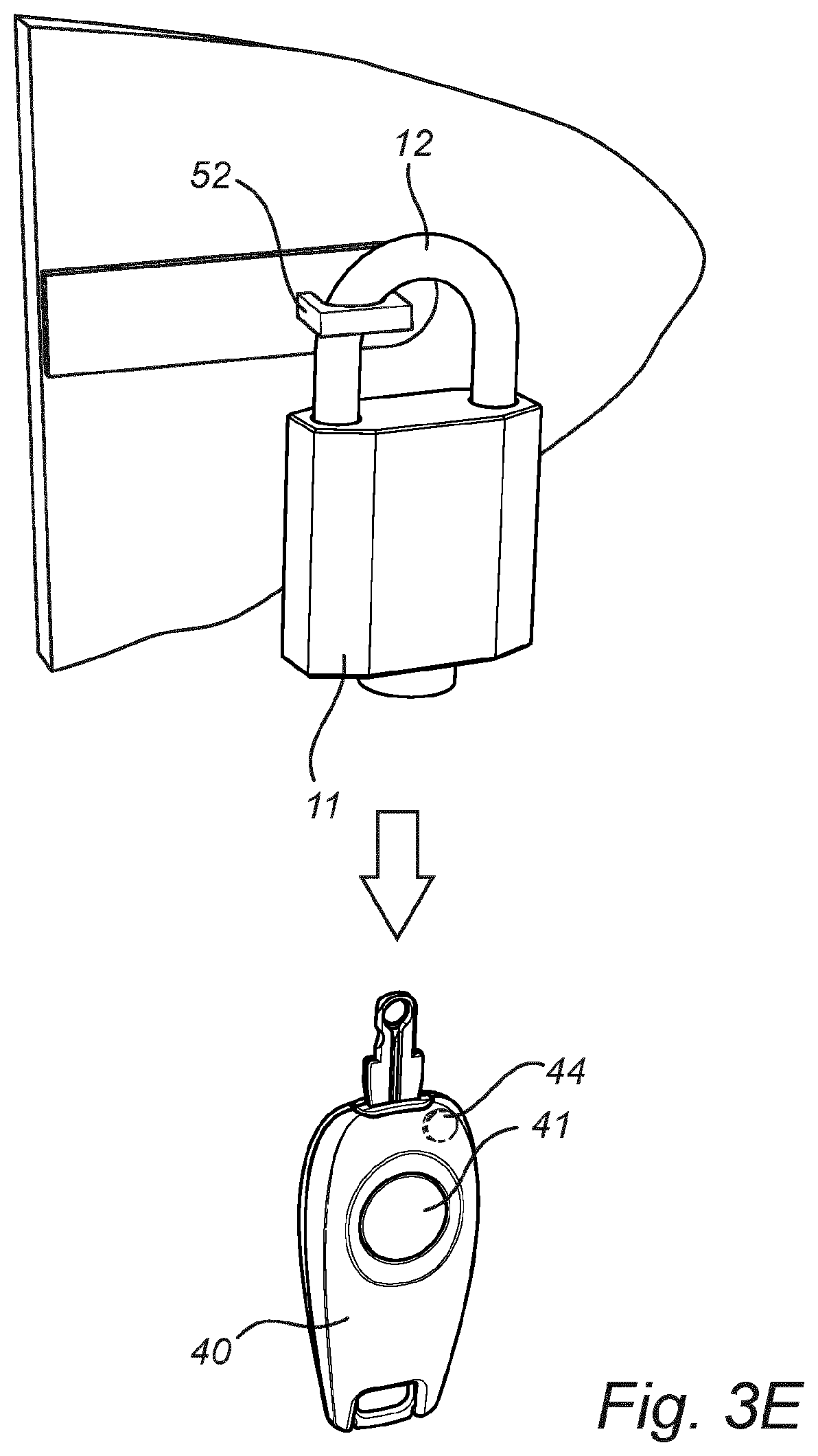 Patent US12320153 Figure 7 – Arrangement and method for providing status of an electromagnetic padlock