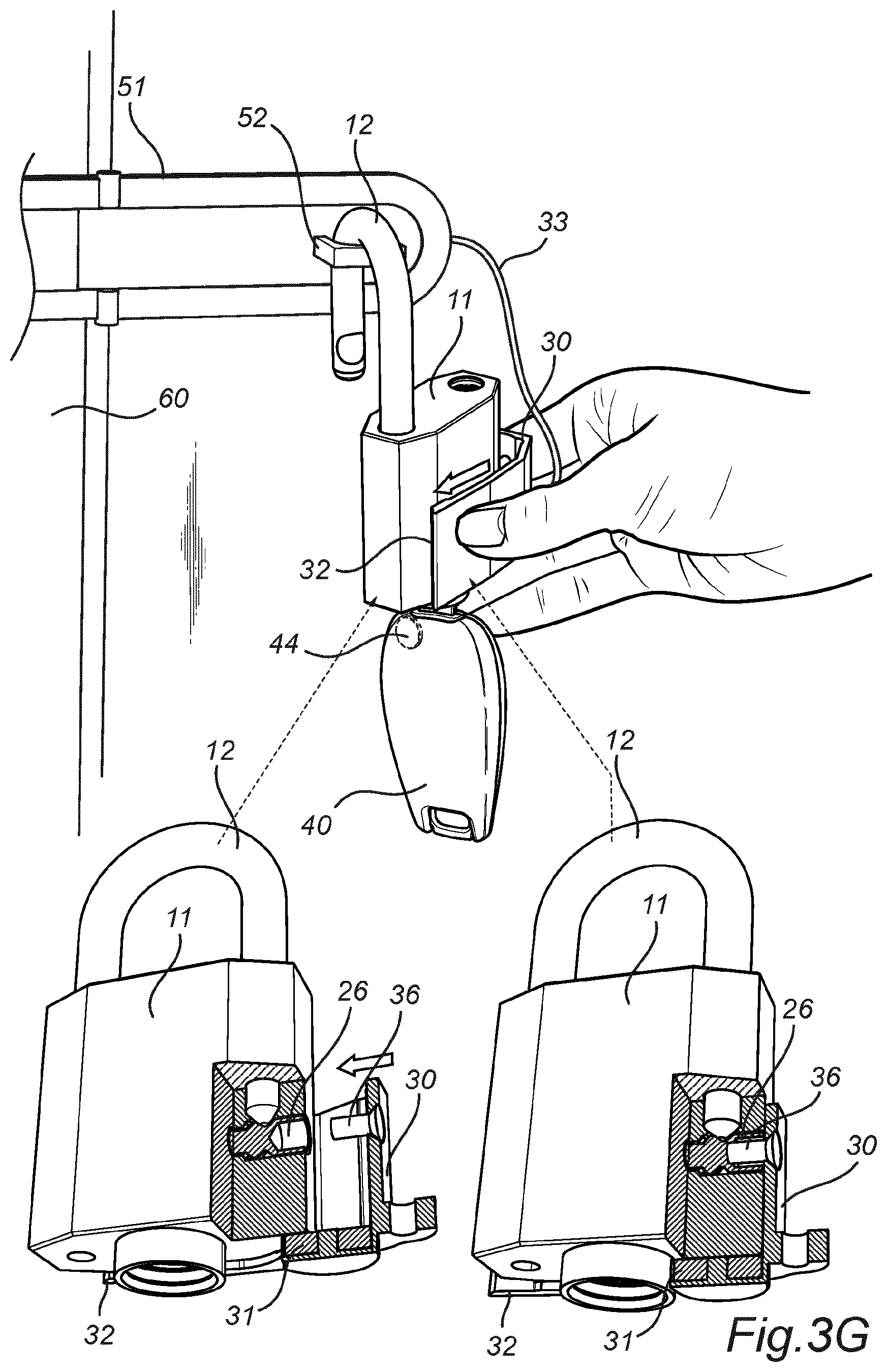 Patent US12320153 Figure 9 – Arrangement and method for providing status of an electromagnetic padlock
