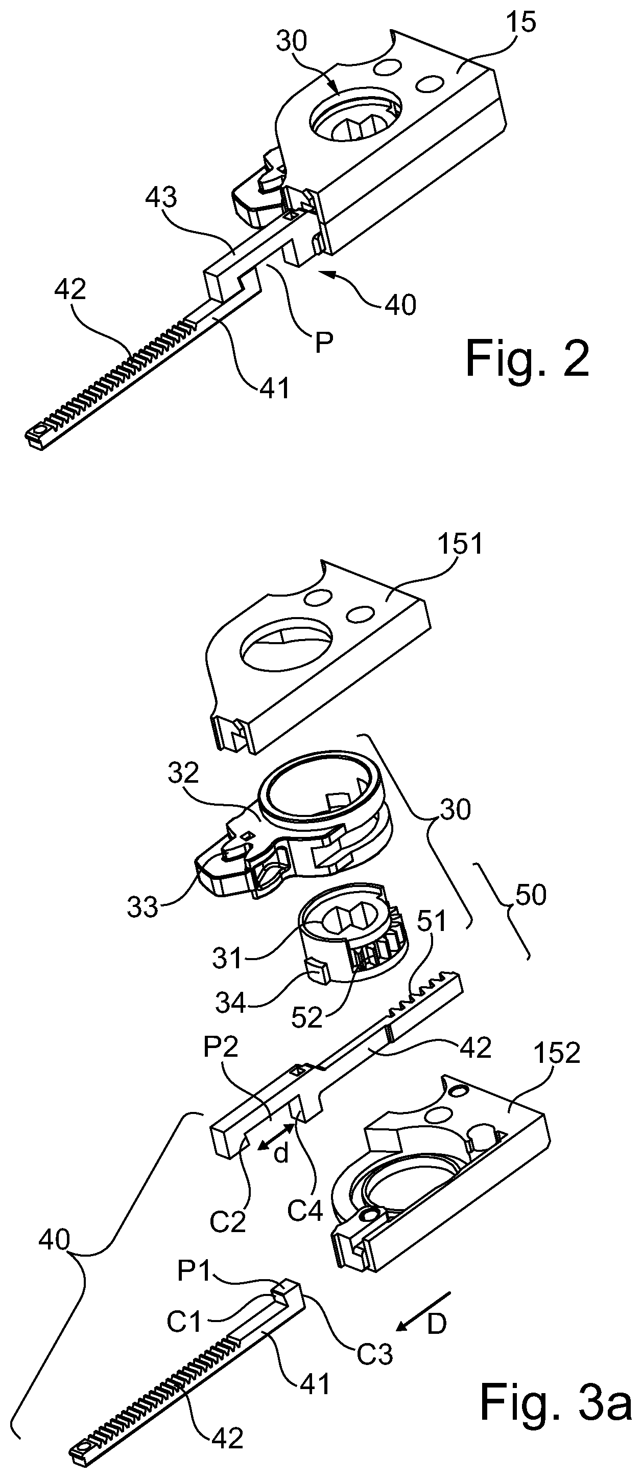 Patent US12320155 Figure 2 – Locking device for mechanical and non-mechanical activation of a locking bolt
