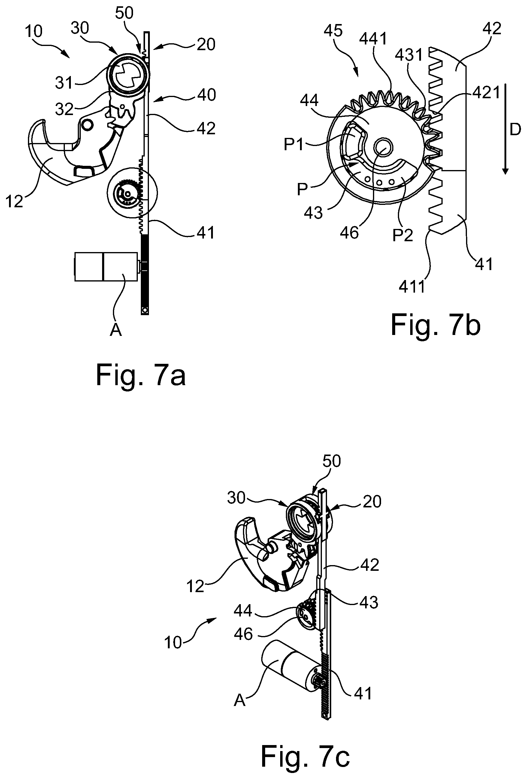 Patent US12320155 Figure 10 – Locking device for mechanical and non-mechanical activation of a locking bolt