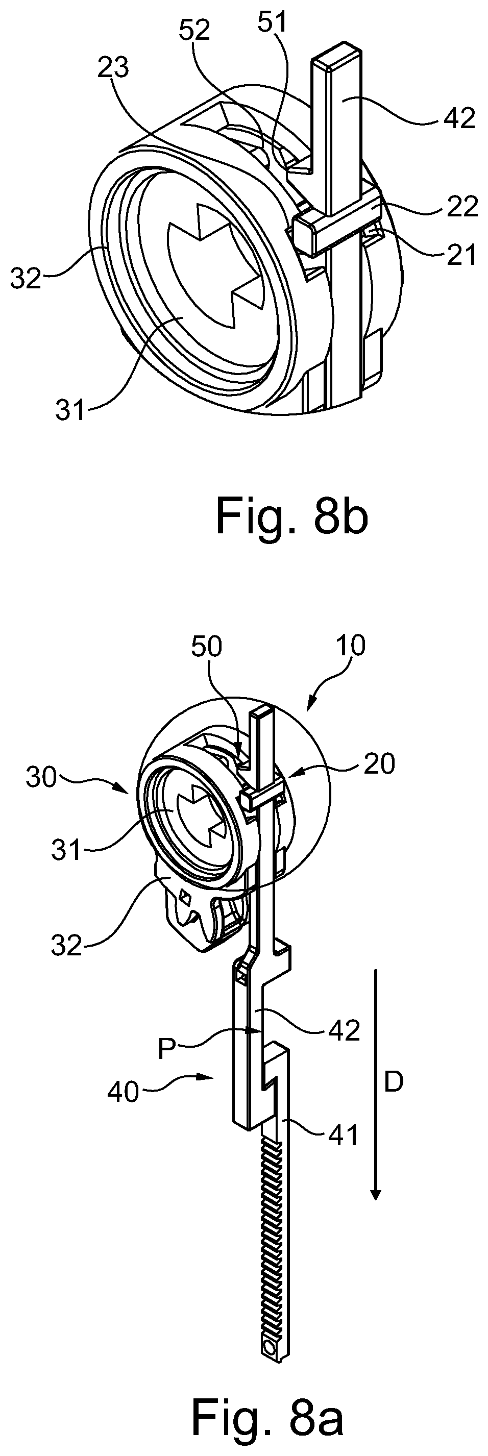 Patent US12320155 Figure 11 – Locking device for mechanical and non-mechanical activation of a locking bolt