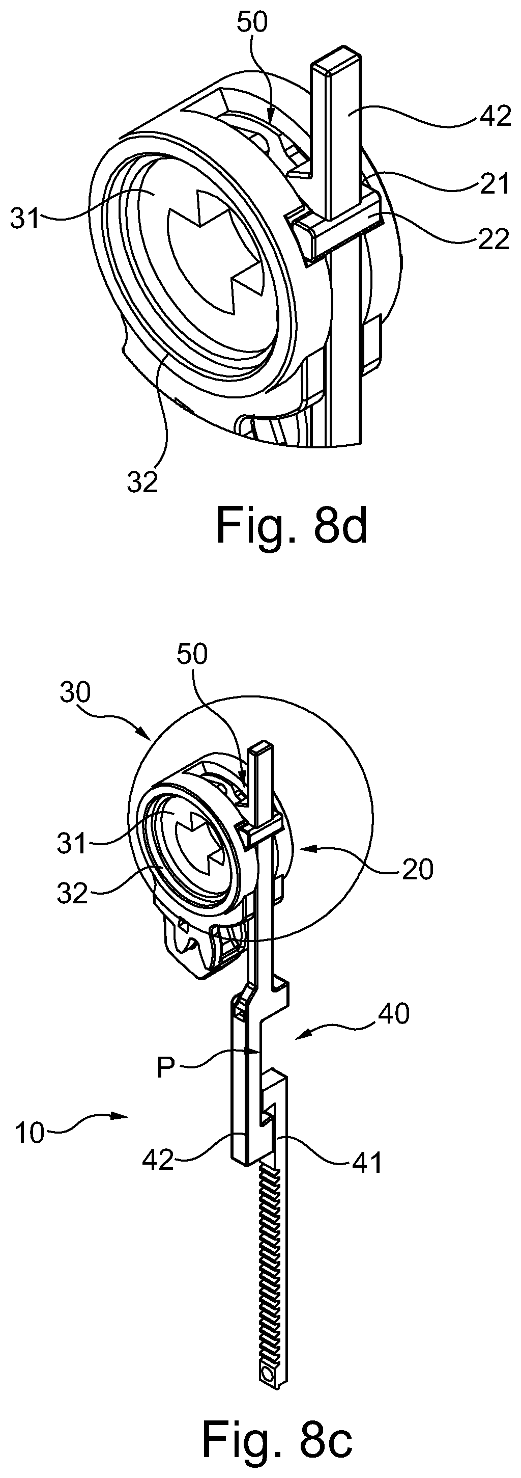 Patent US12320155 Figure 12 – Locking device for mechanical and non-mechanical activation of a locking bolt