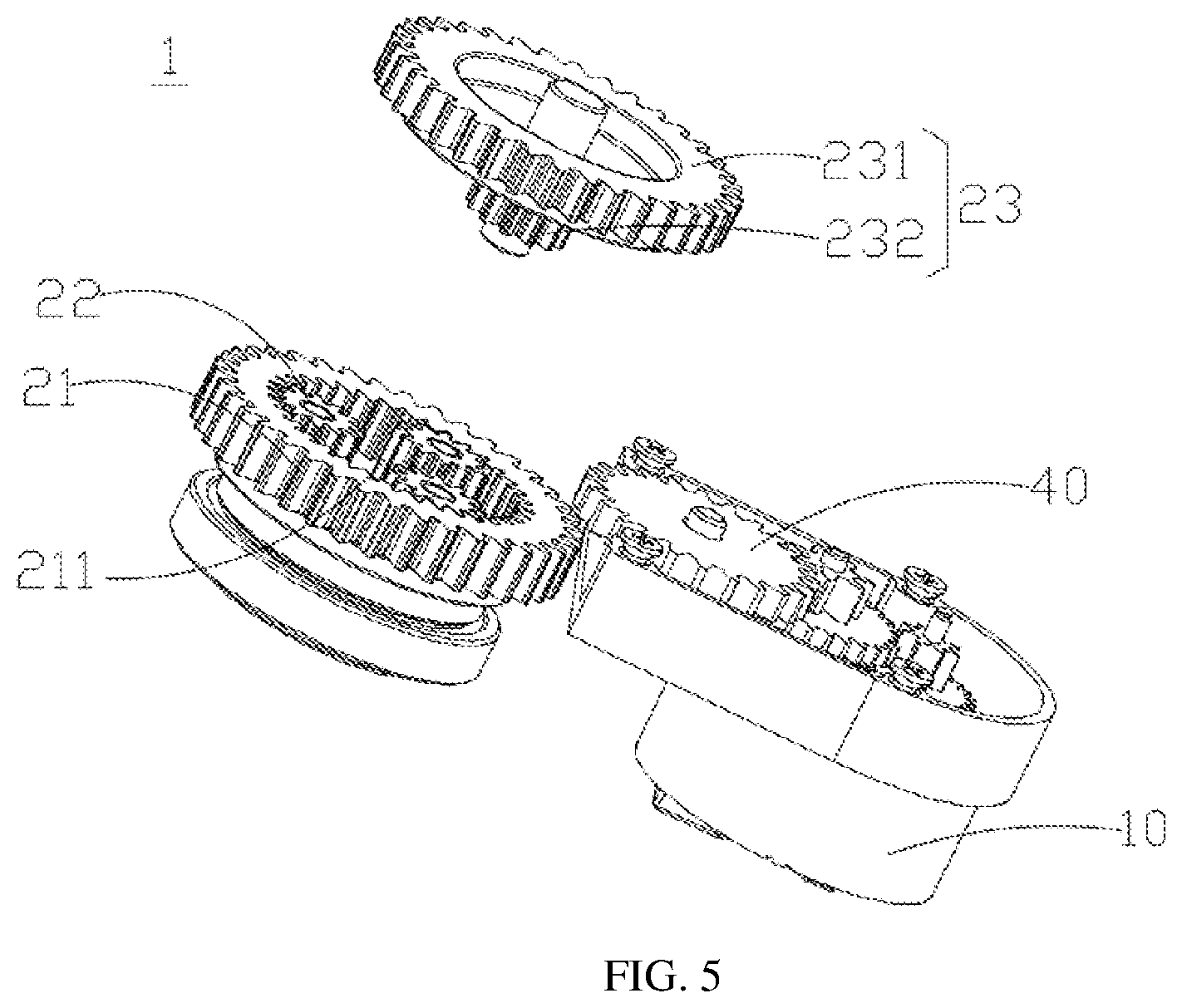 Patent US12320156 Figure 5 – Driving mechanism for door lock, and door lock